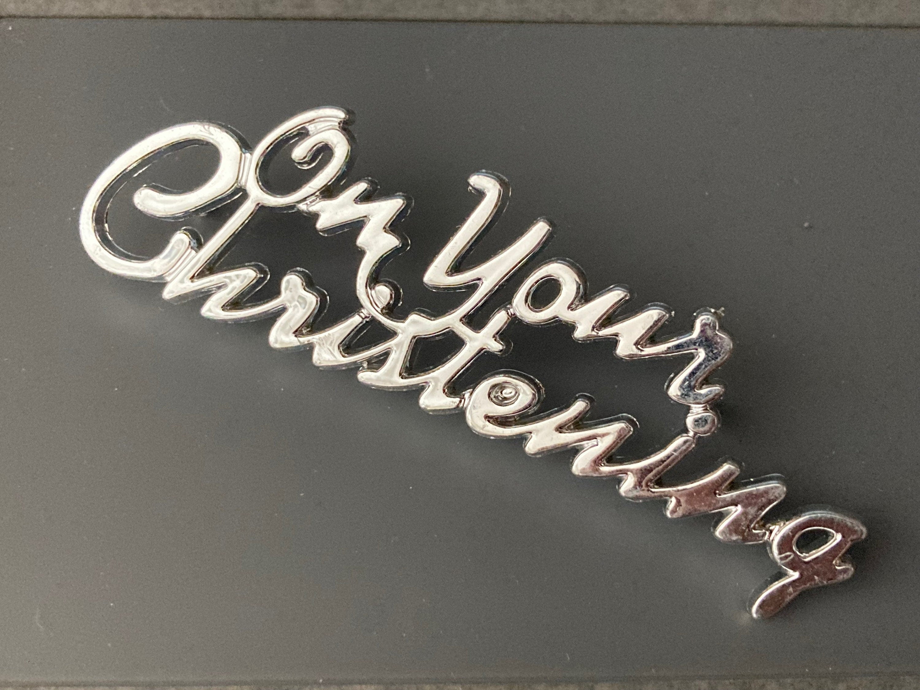 Vintage on your CHRISTENING cake topper decoration