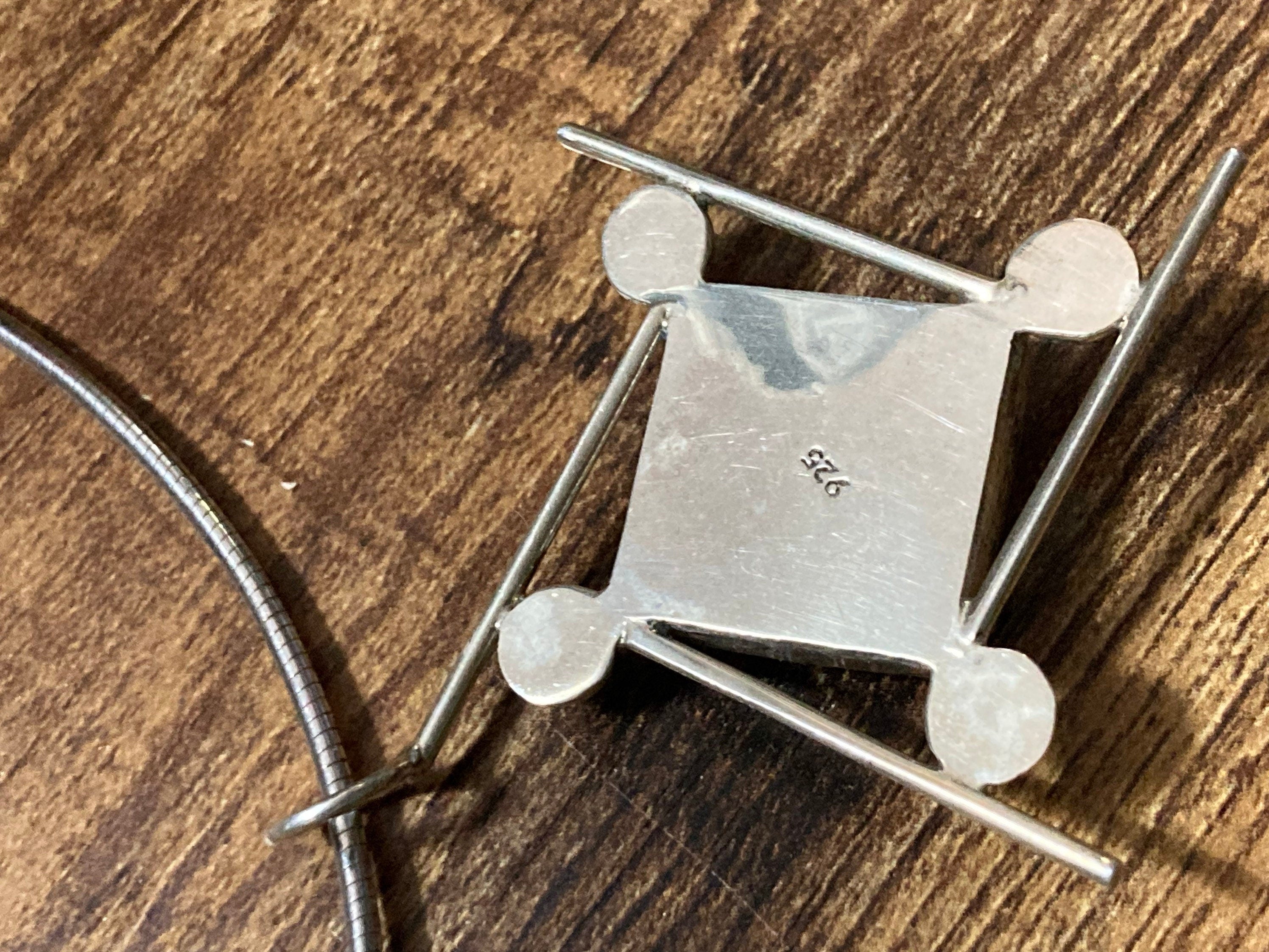 Sterling Silver Modernist Coral Ceramic Jewellery Set