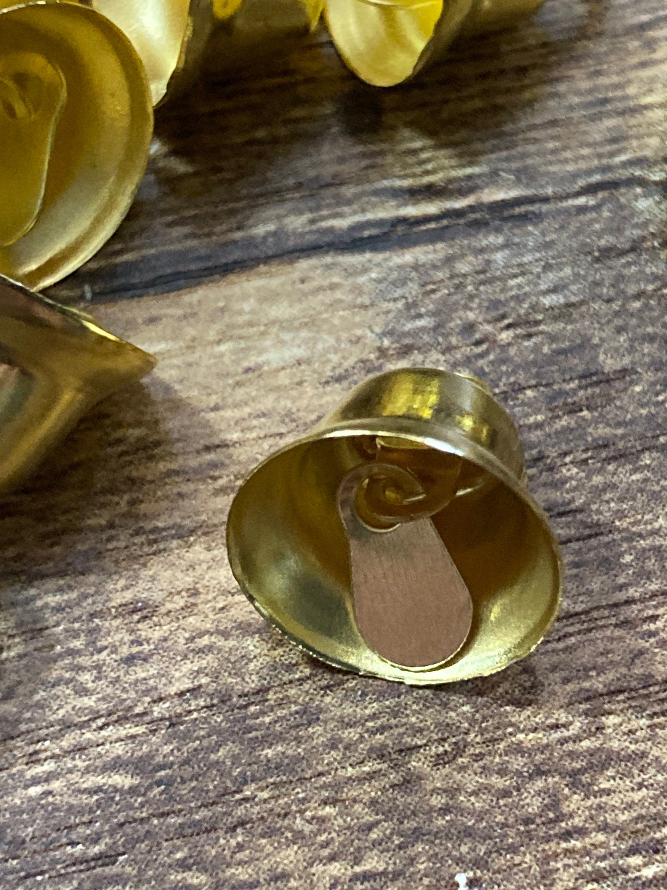 Pack of 24 gold metal mini bells Christmas craft