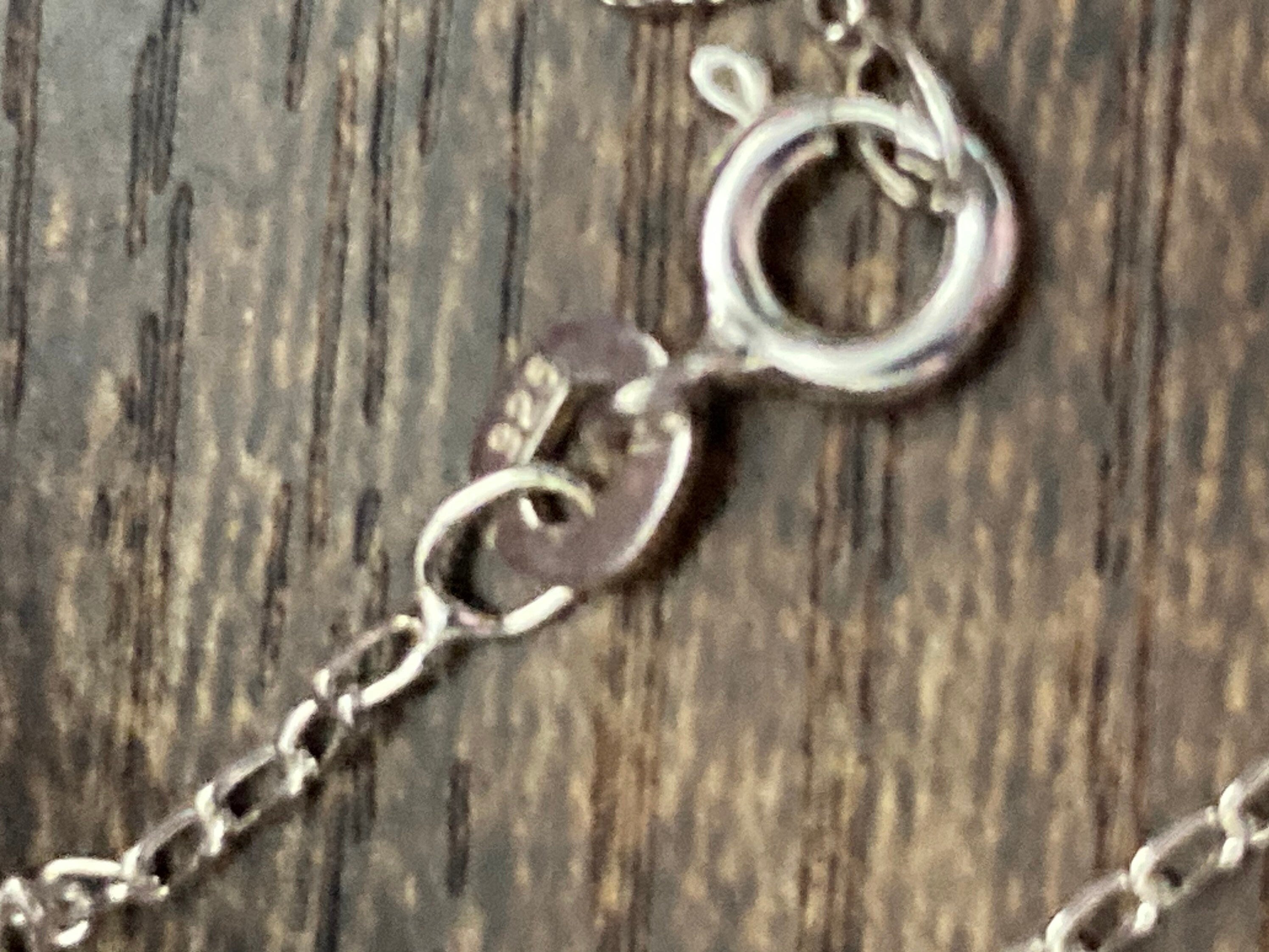 Young girls 925 sterling silver fine chain with small star pendant 35cm