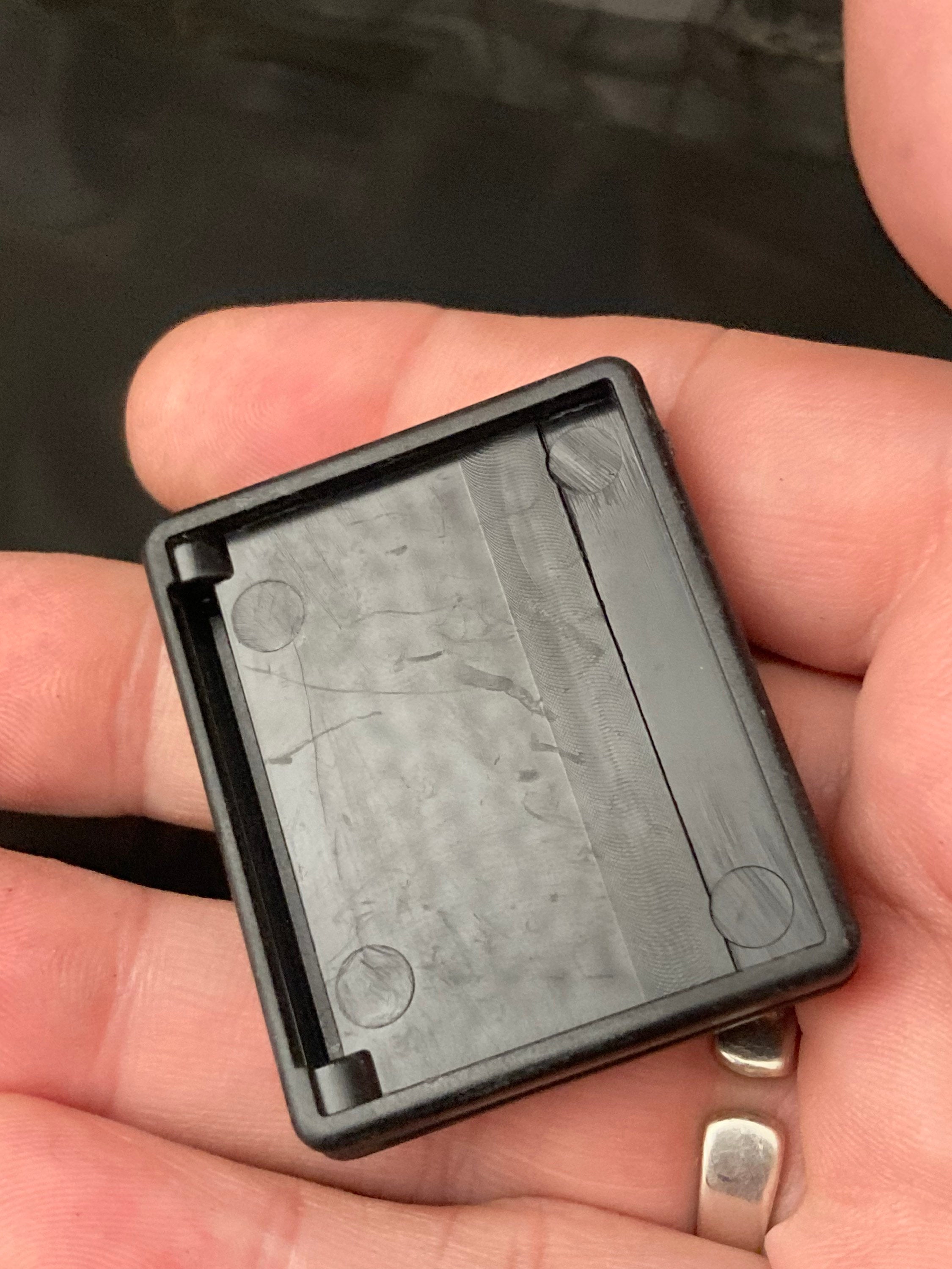 Miniature Black laptop computer cake topper decoration, dollhouse naught elf prop