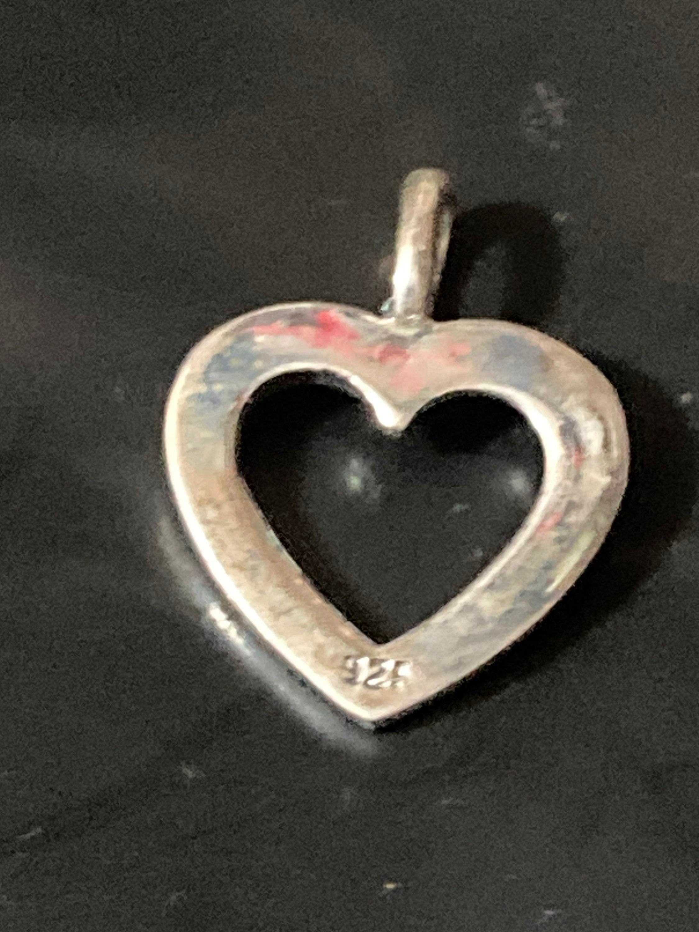 925 marcasite love heart pendant , sterling silver