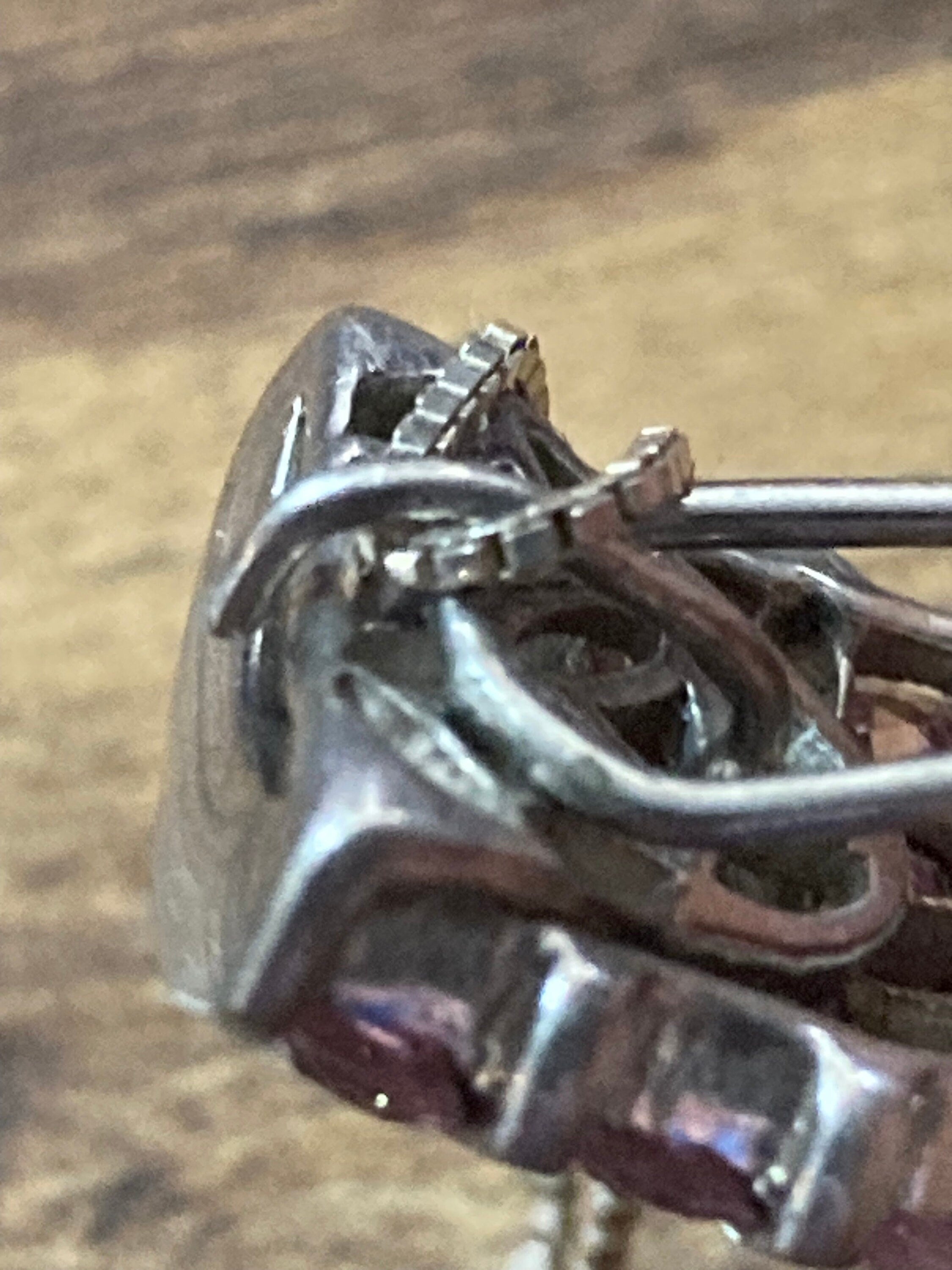 925 sterling silver pink diamanté Crystal modernist pendant on a chain