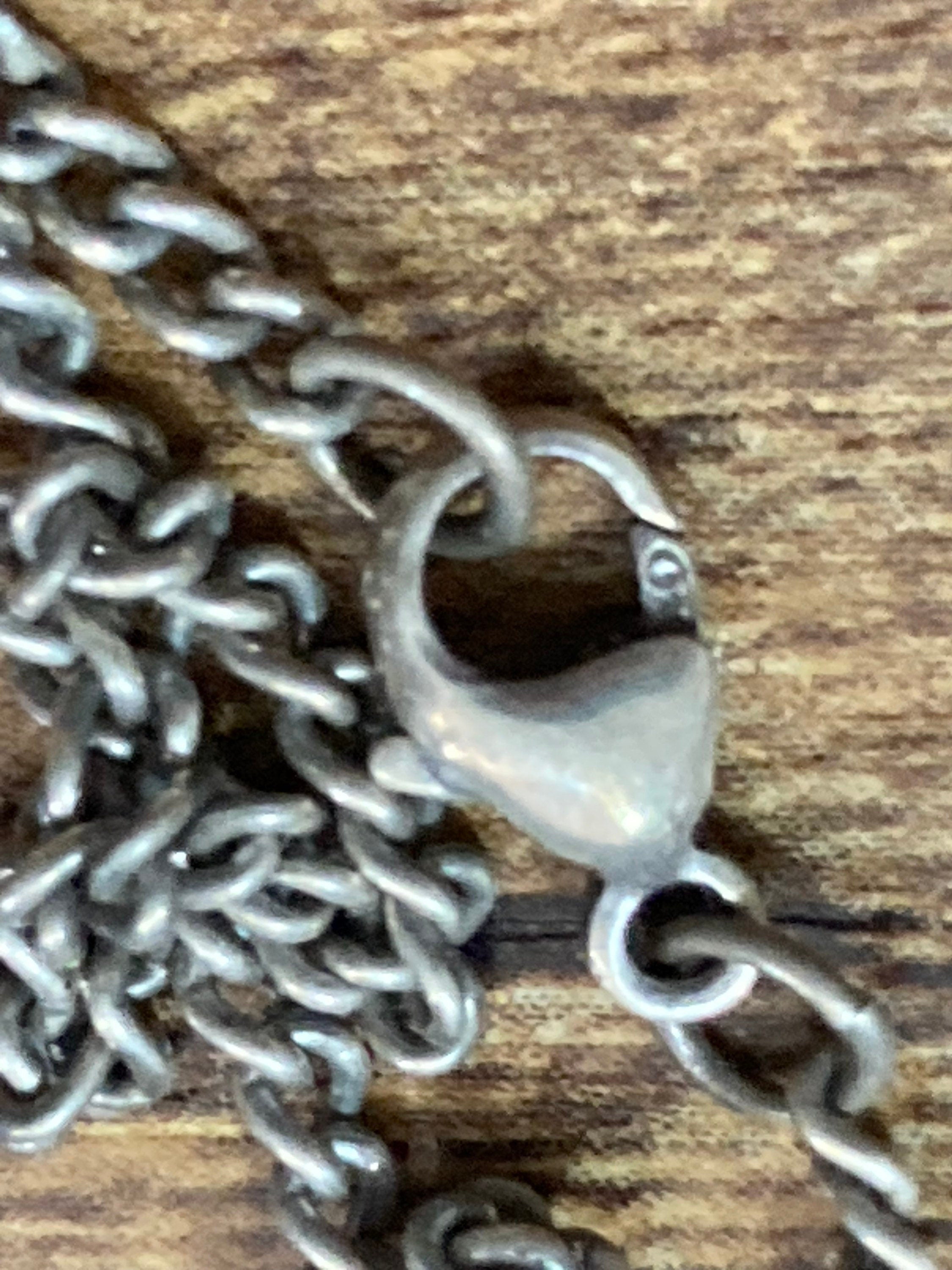 Sterling Silver Cross Pendant Necklace, Black & Clear Diamanté, 46cm Chain