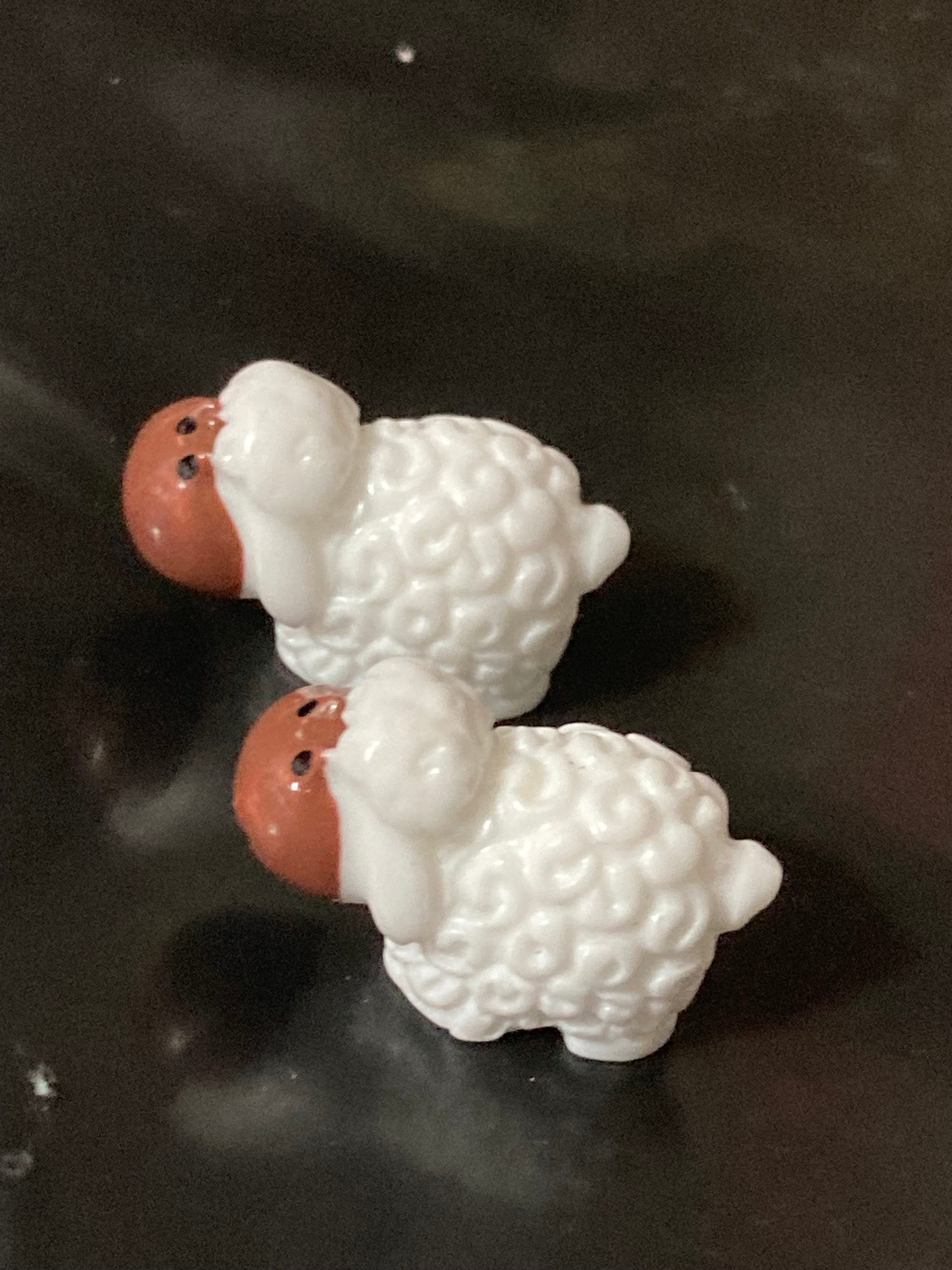 2 x miniature sheep figures cake topper farmyard dollshouse scenery decorations