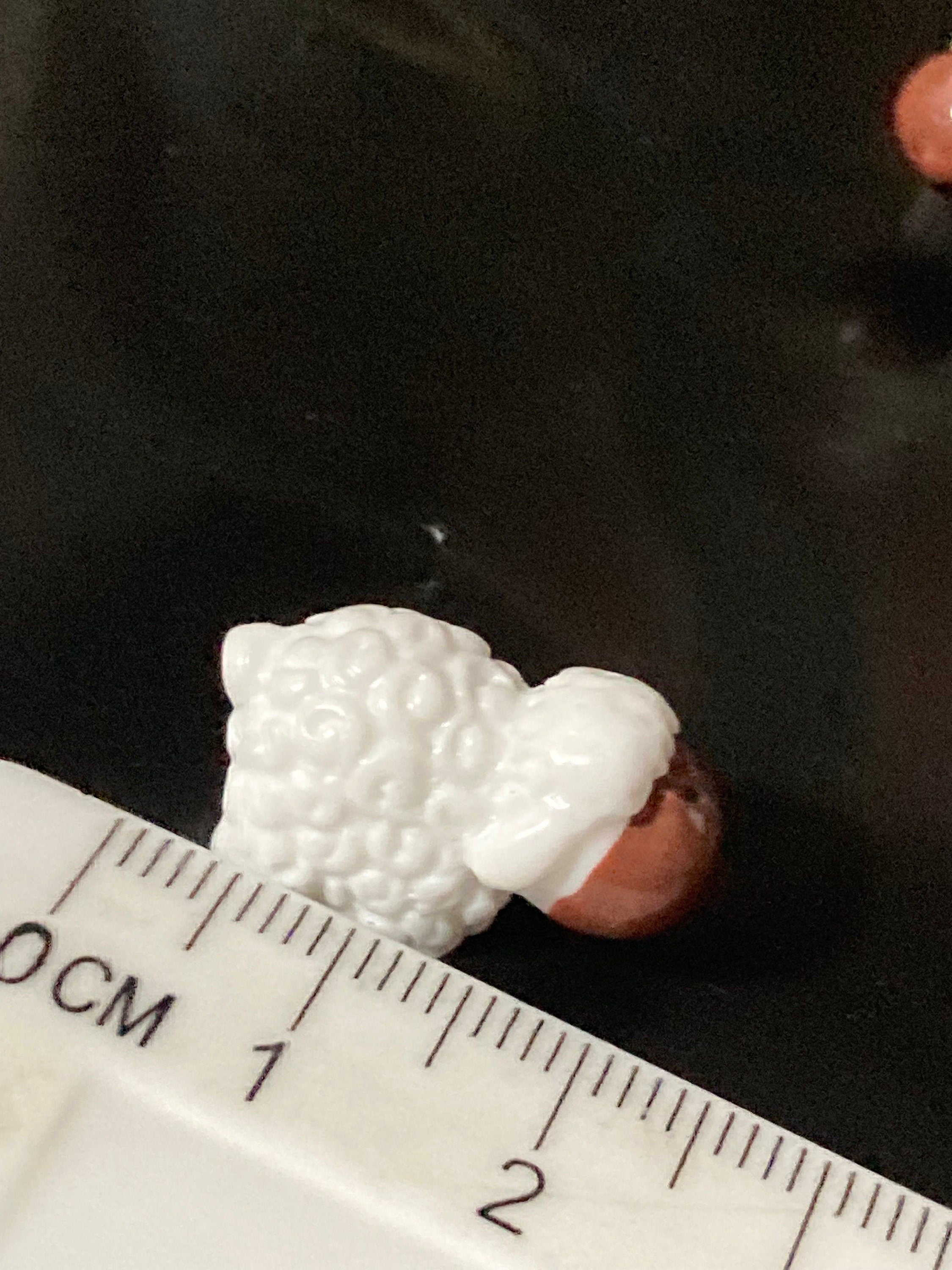 2 x miniature sheep figures cake topper farmyard dollshouse scenery decorations