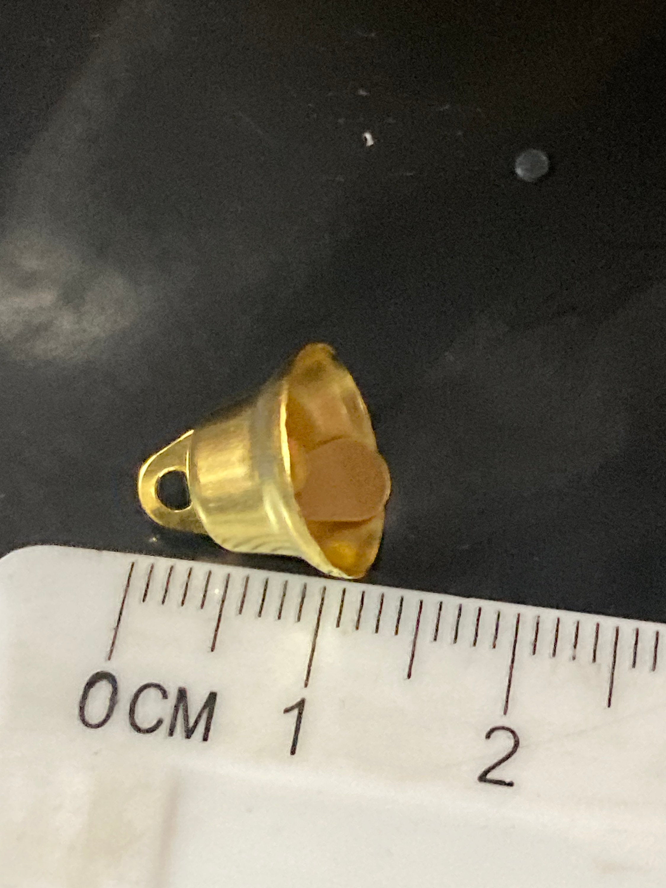 Pack of 24 gold metal mini bells Christmas craft