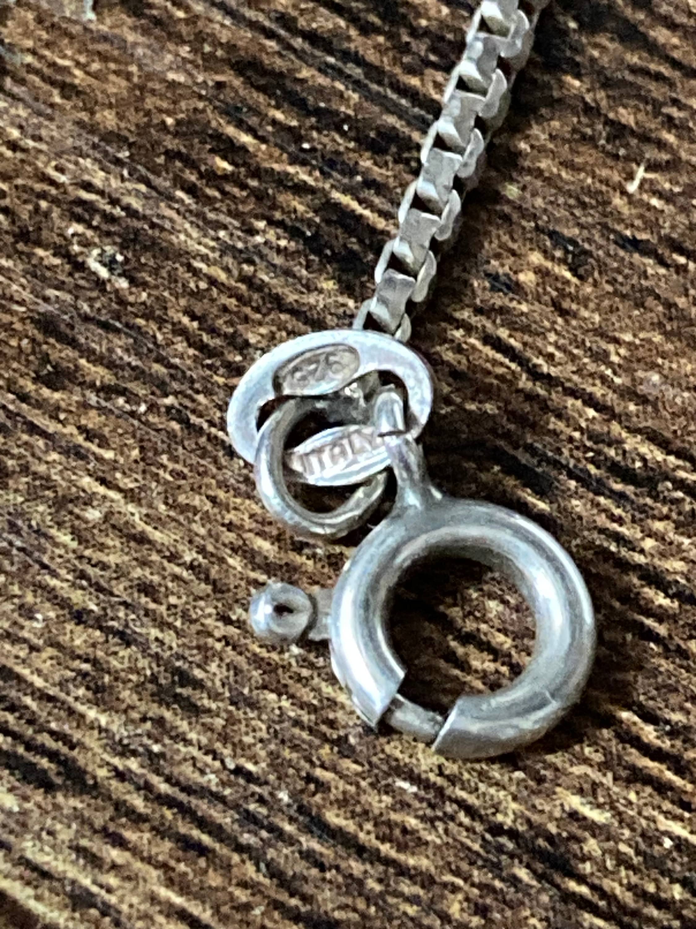 925 Sterling silver box chain knot necklace 39cm 5.7 grams