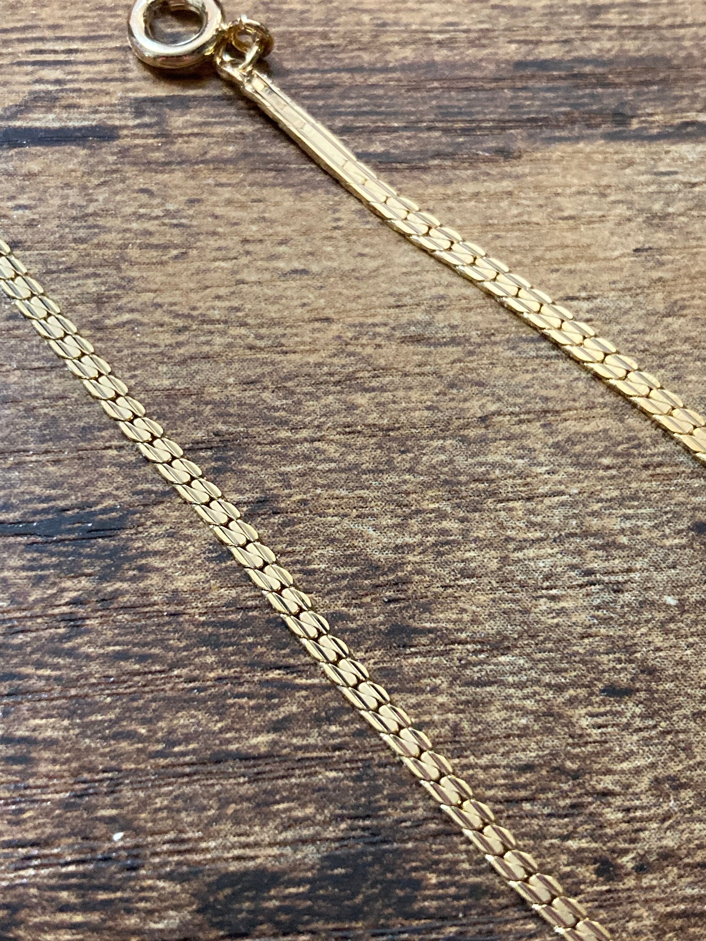 Gold Plated Flat Link Chain Jewellery Set: Fiocchi Italy Necklace Bracelet