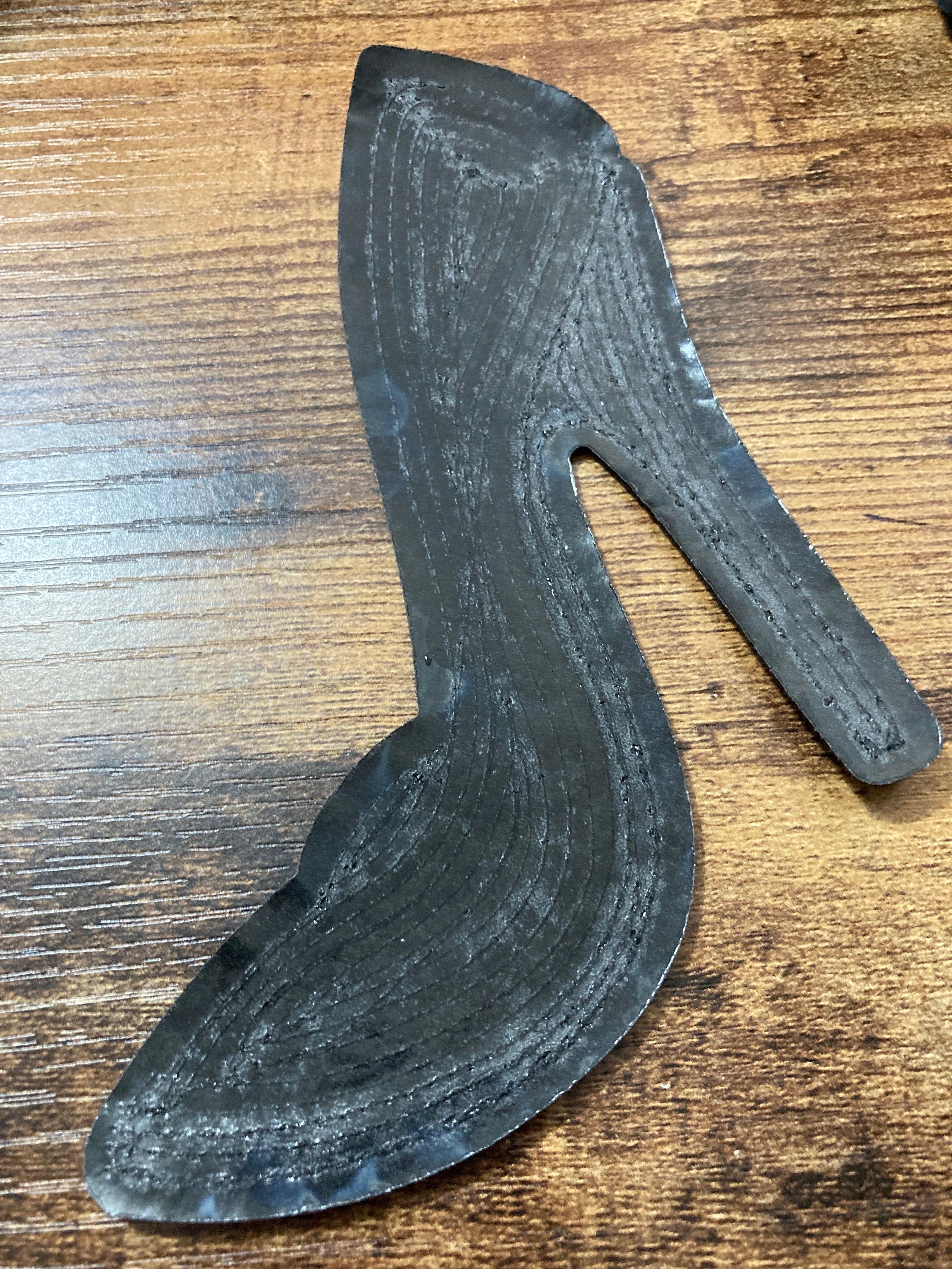 Large Sequin High Heel Shoe Patch: Red & Black Iron-On Applique (15 x 13)