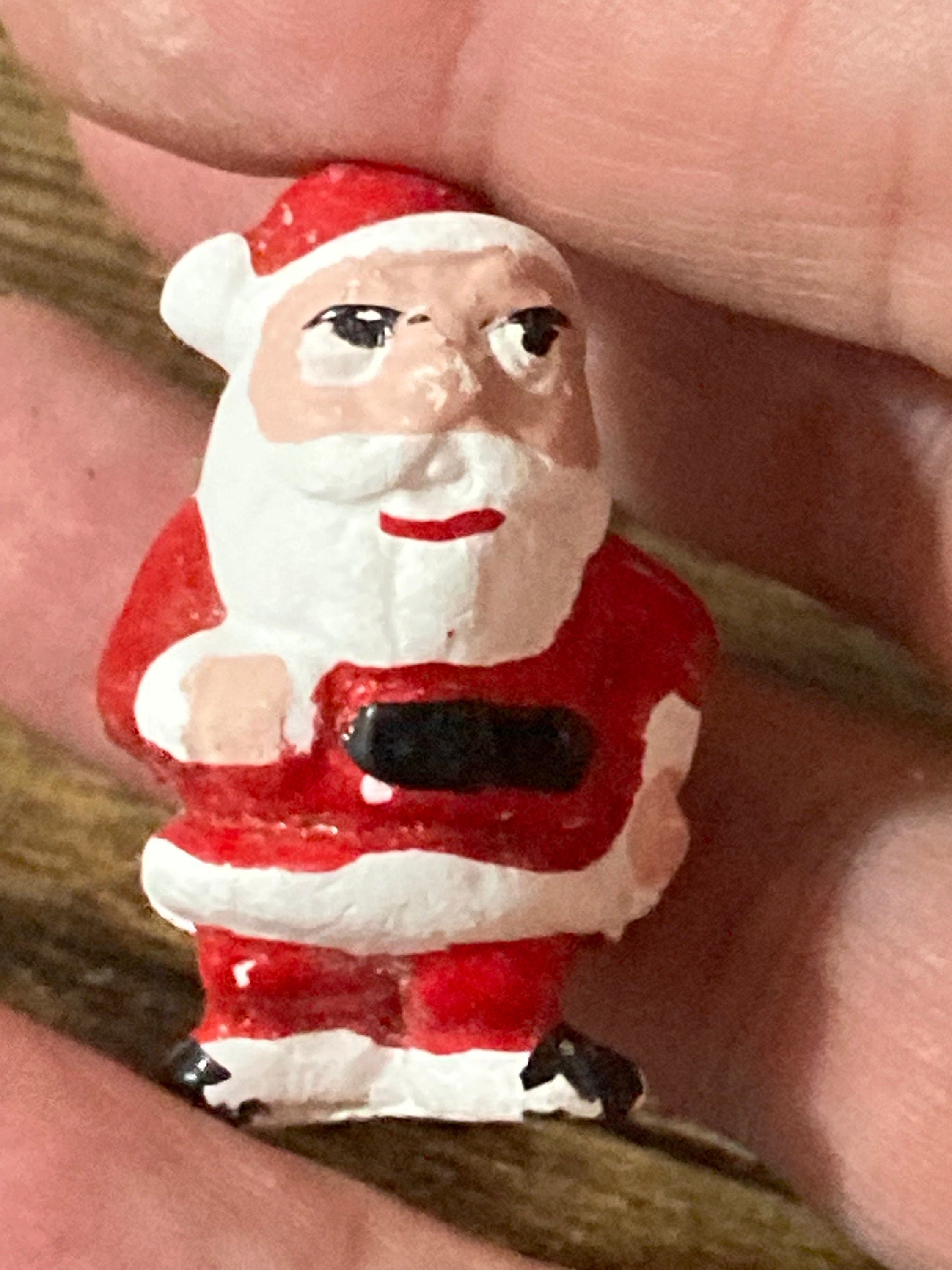 Antique bisque PLASTER or ceramic Santa Claus Father Christmas Xmas Cake topper decoration