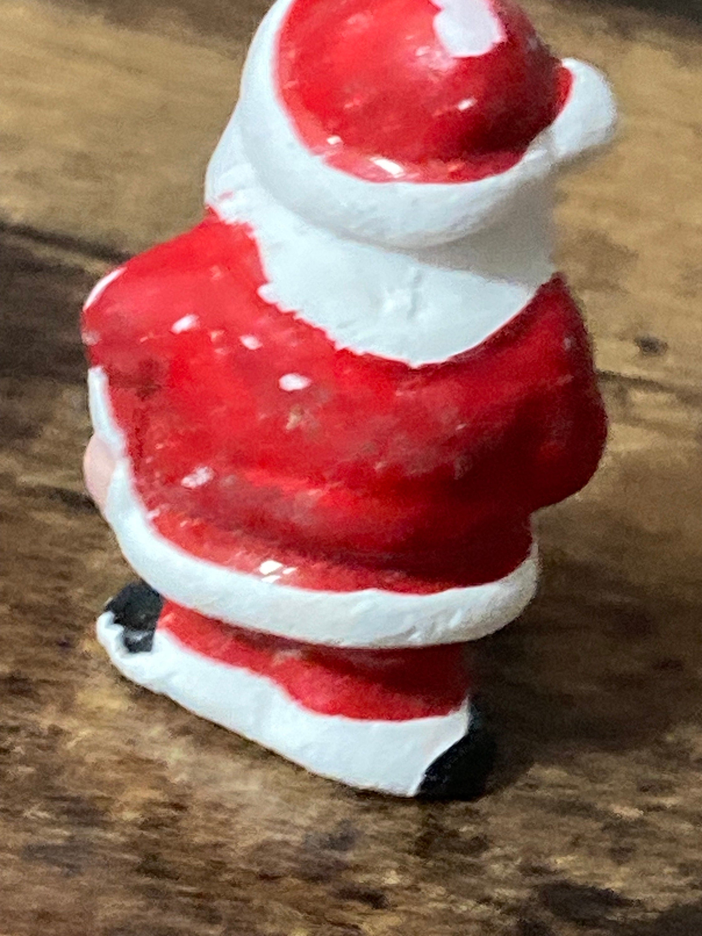 Antique bisque PLASTER or ceramic Santa Claus Father Christmas Xmas Cake topper decoration