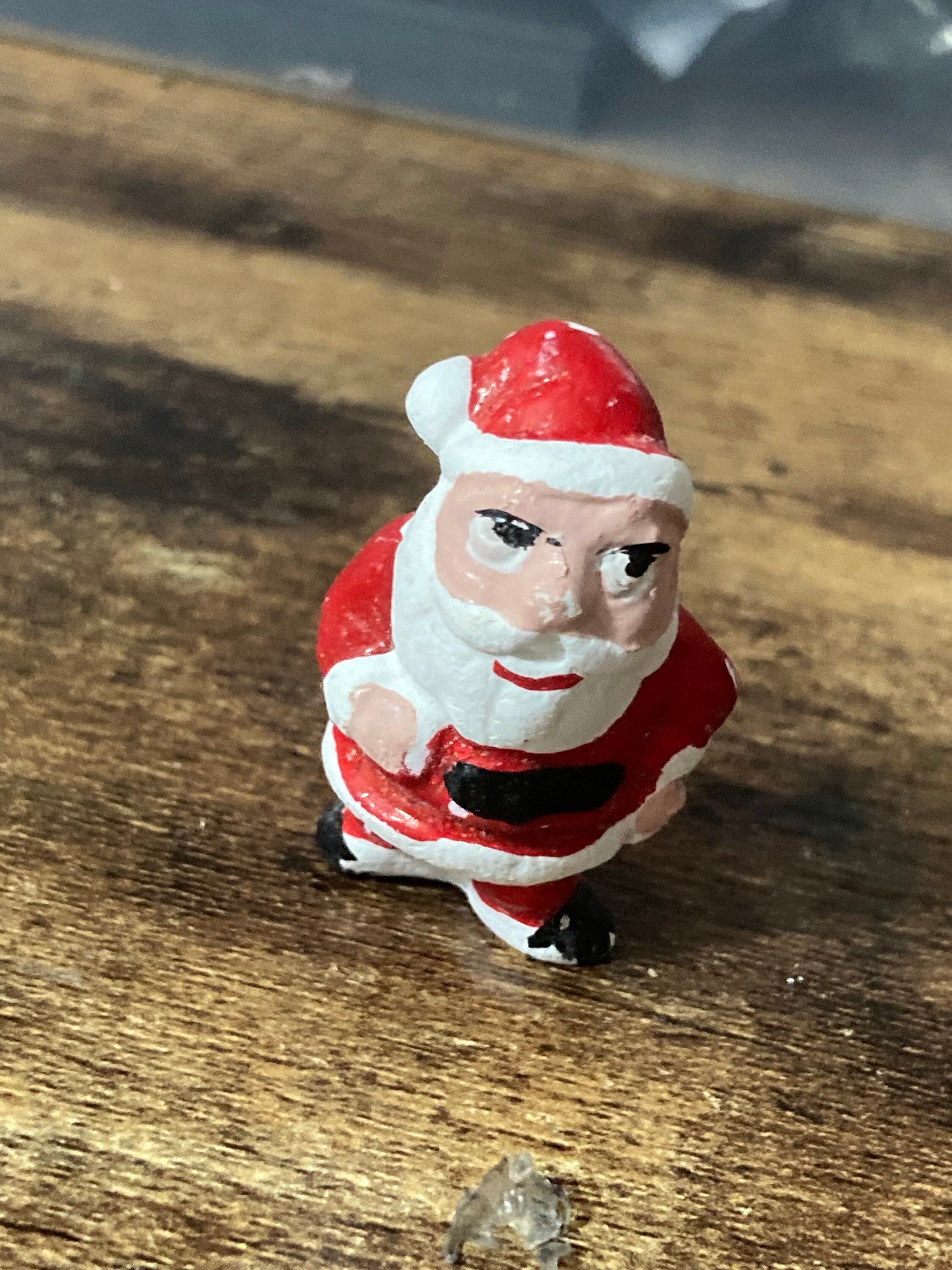 Antique bisque PLASTER or ceramic Santa Claus Father Christmas Xmas Cake topper decoration