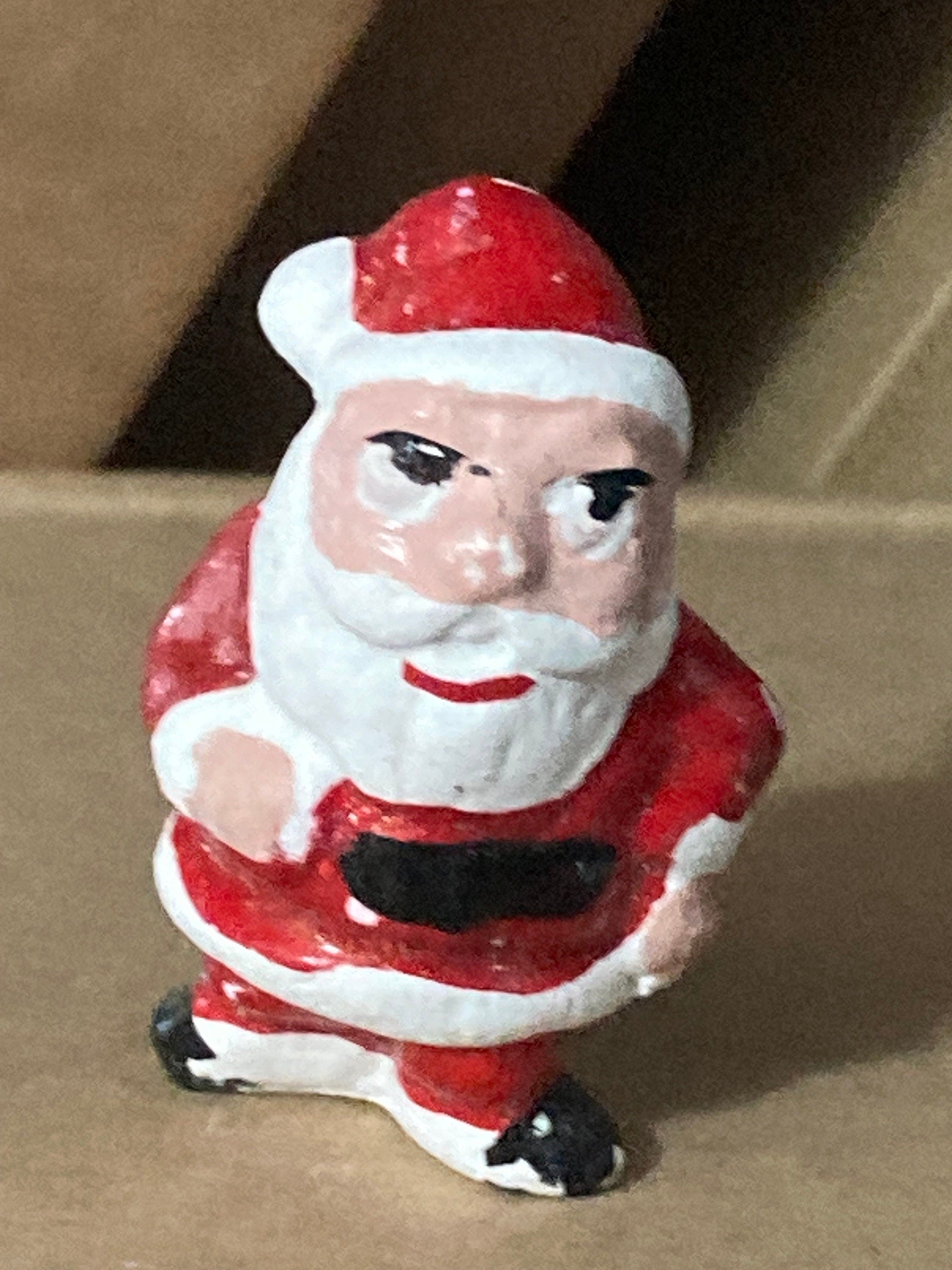 Antique bisque PLASTER or ceramic Santa Claus Father Christmas Xmas Cake topper decoration