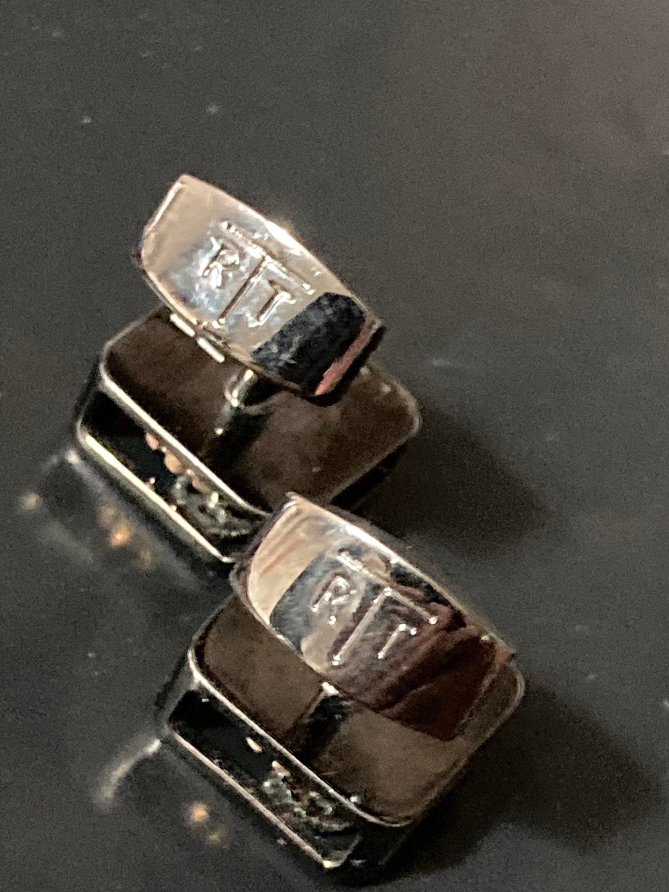 RTT London Tateossian Cufflinks: Steampunk Watch Parts, Gunmetal & Silver Tone