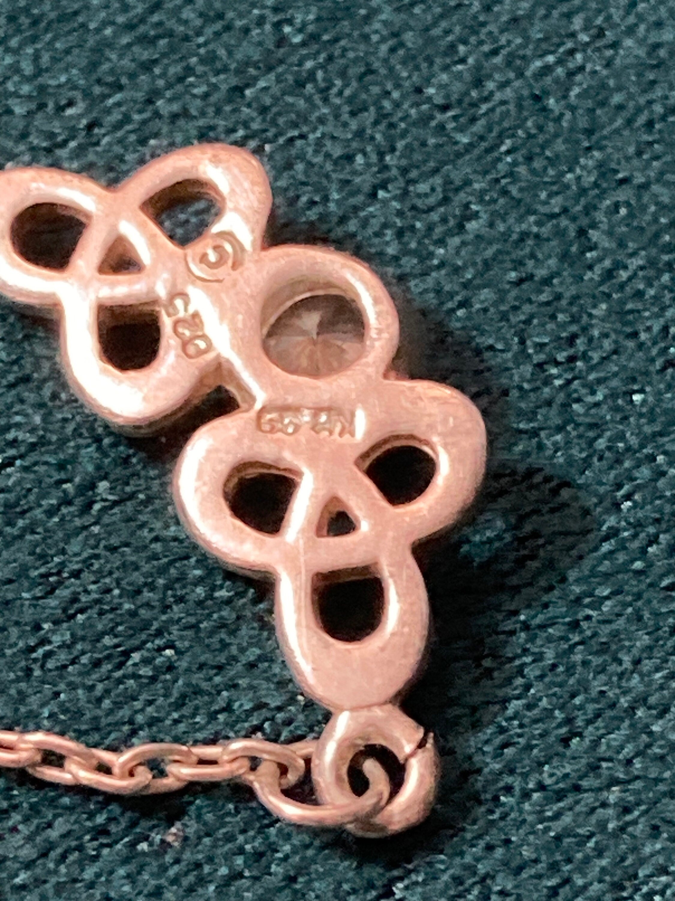 Art Nouveau 925 Sterling Silver gem set diamanté Charles Rennie Mackintosh style Necklace
