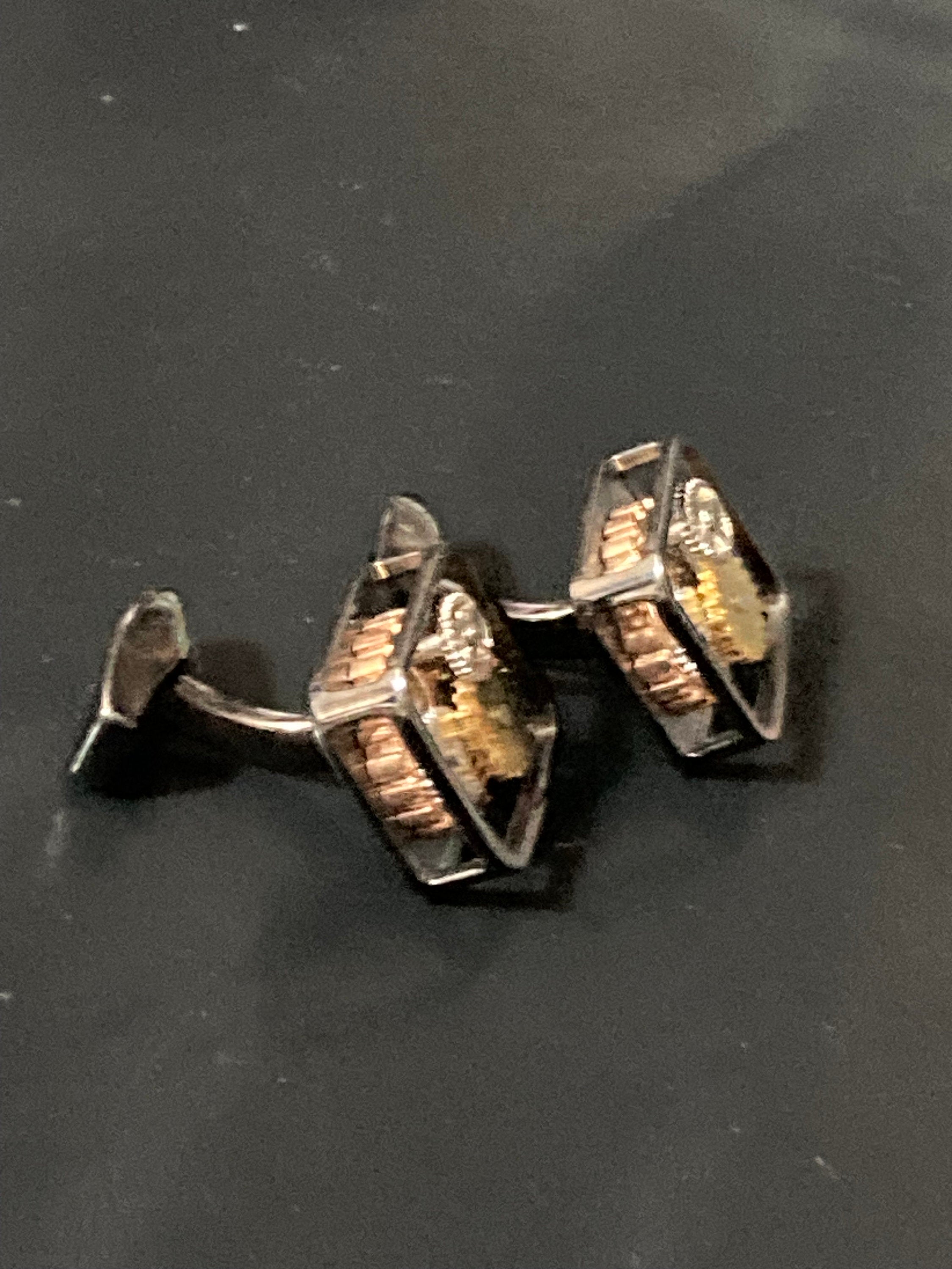 RTT London Tateossian Cufflinks: Steampunk Watch Parts, Gunmetal & Silver Tone