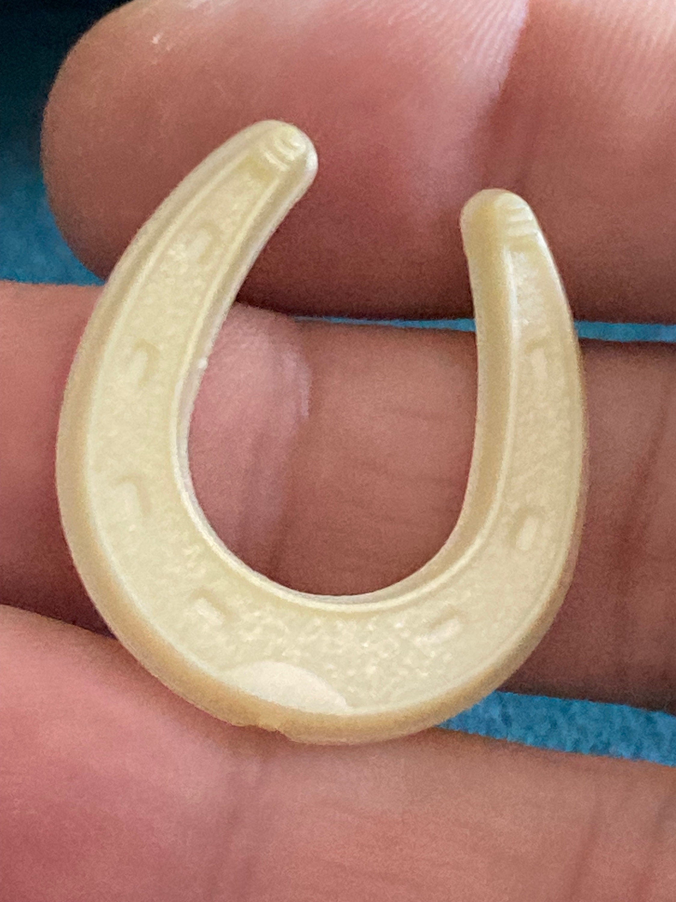 horse shoe Wedding Cake topper decoration Vintage baby warm cream plastic