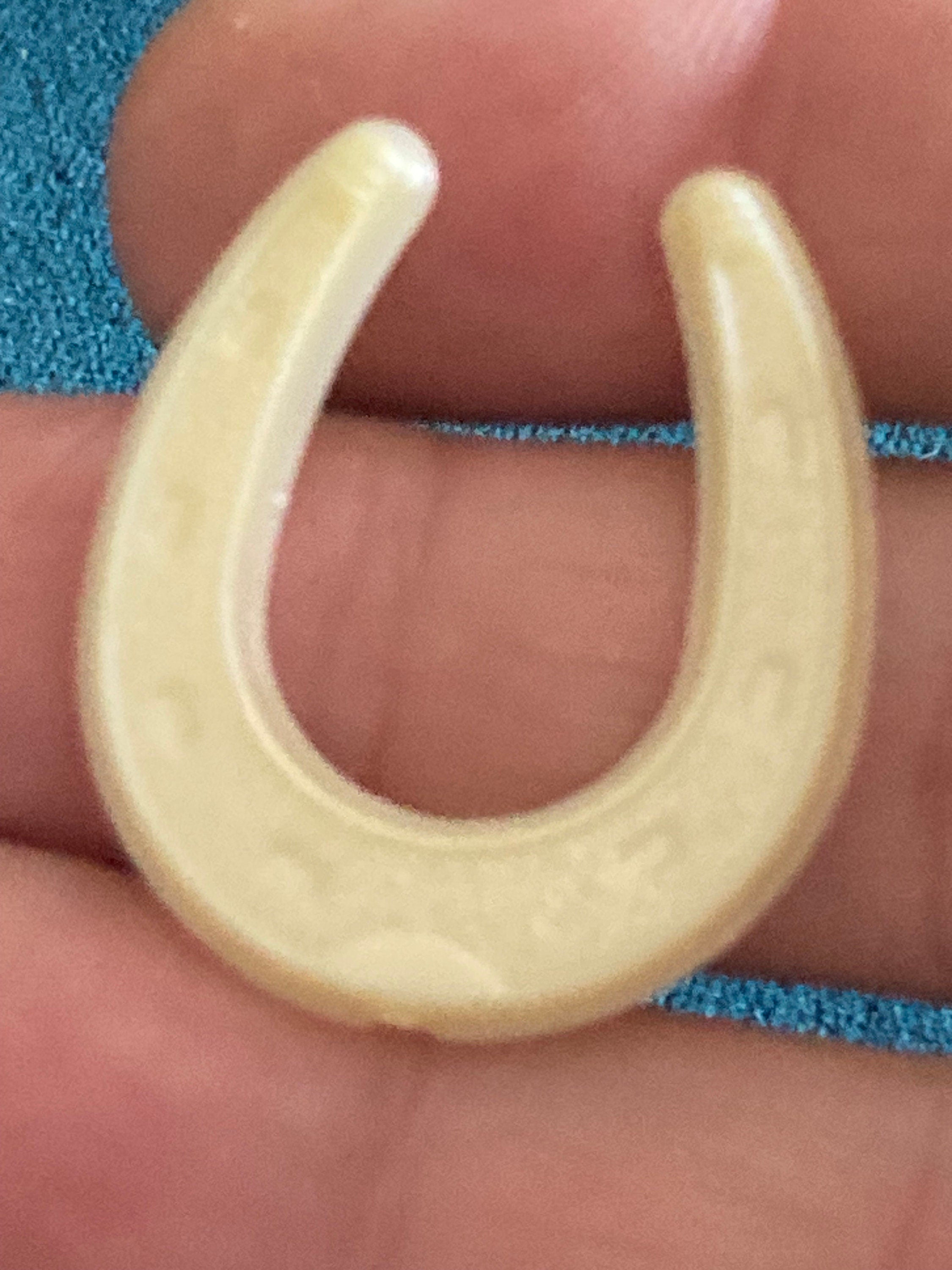 horse shoe Wedding Cake topper decoration Vintage baby warm cream plastic