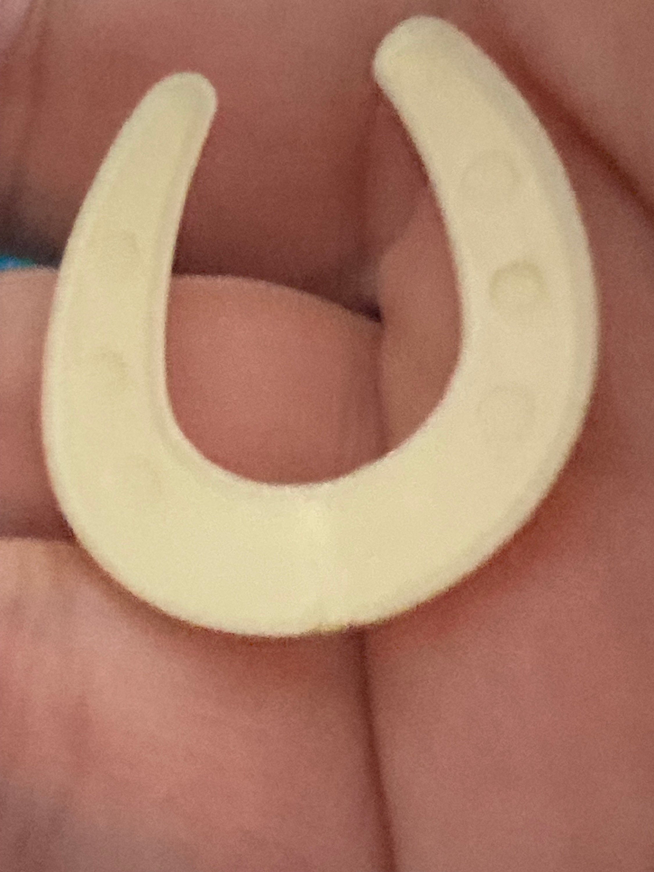 horse shoe Wedding Cake topper decoration Vintage baby warm cream plastic