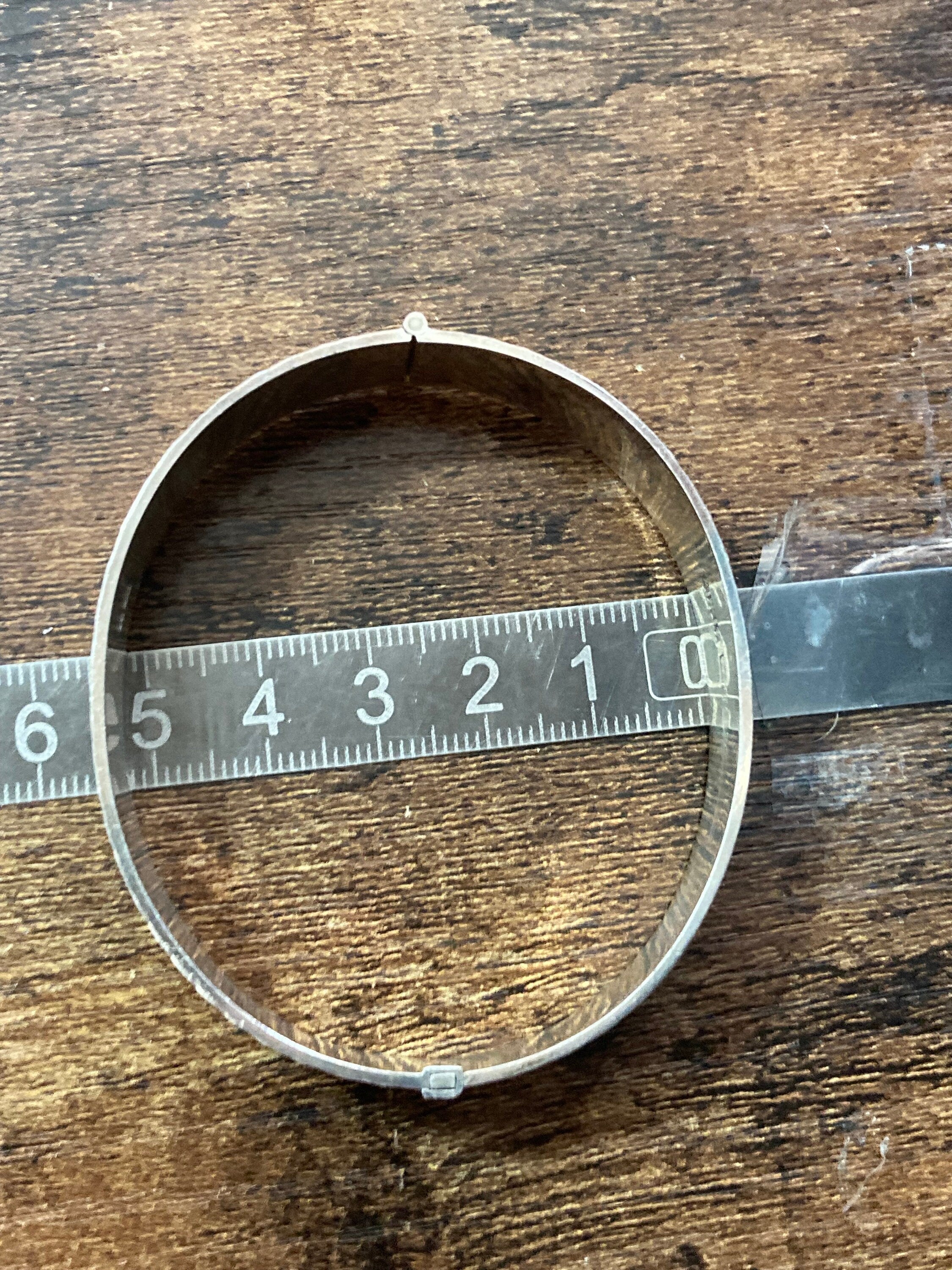 Retro 1970s 925 sterling silver textured modernist BARK hinged bangle bracelet vintage 27gm 1971