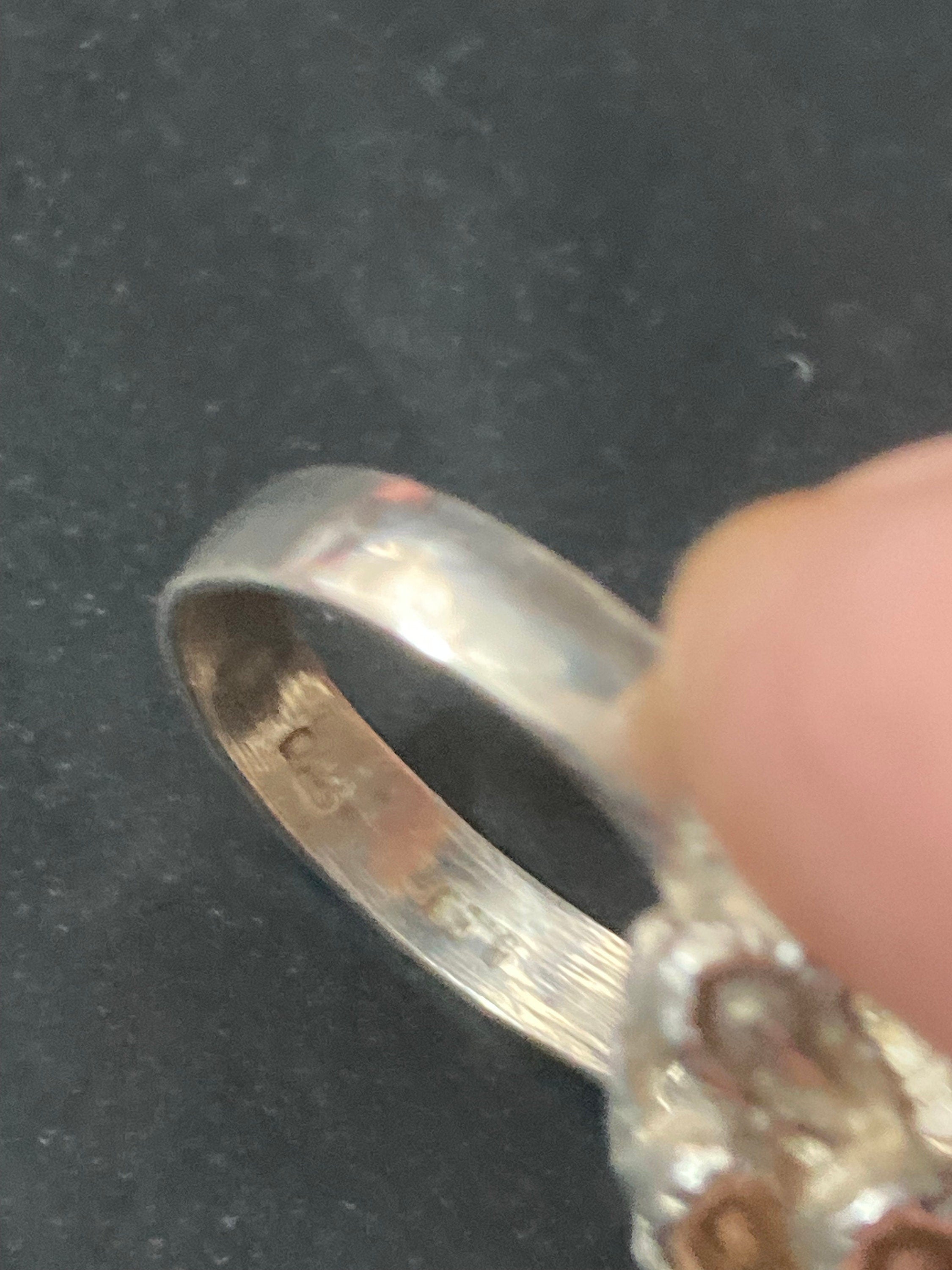 SIZE O P brutalist ring, sterling silver 925 5.5 grams