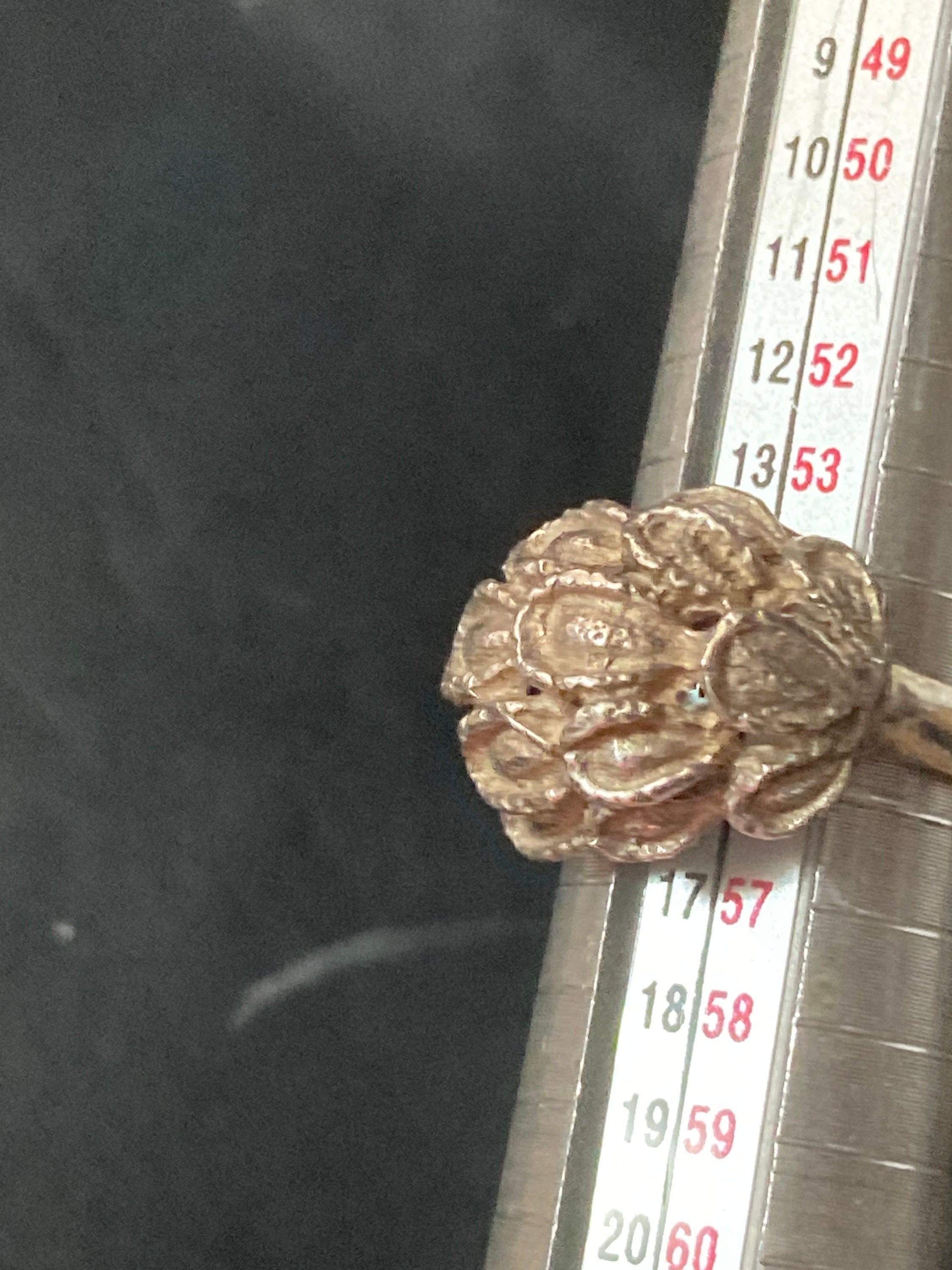 SIZE O P brutalist ring, sterling silver 925 5.5 grams