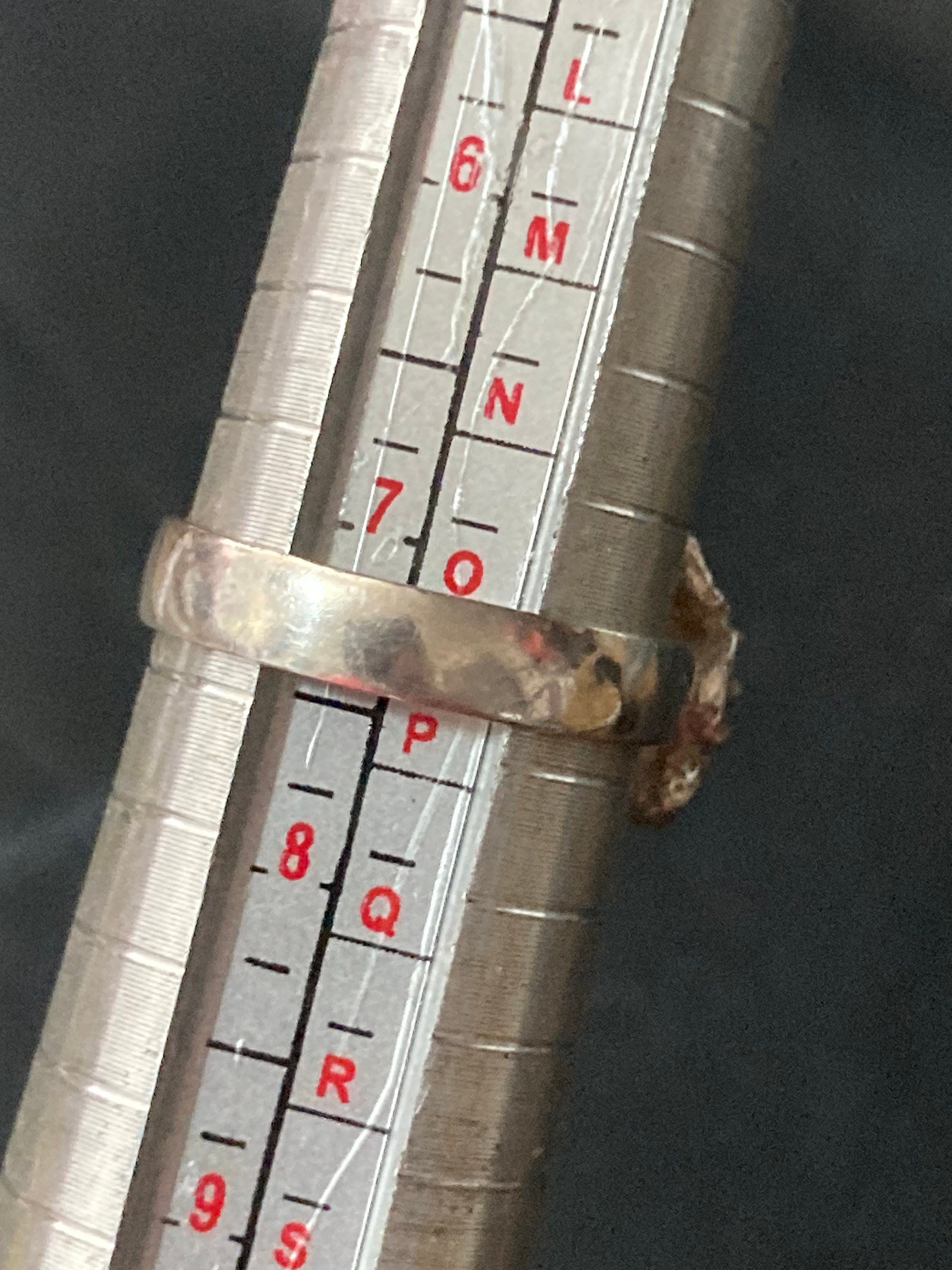SIZE O P brutalist ring, sterling silver 925 5.5 grams