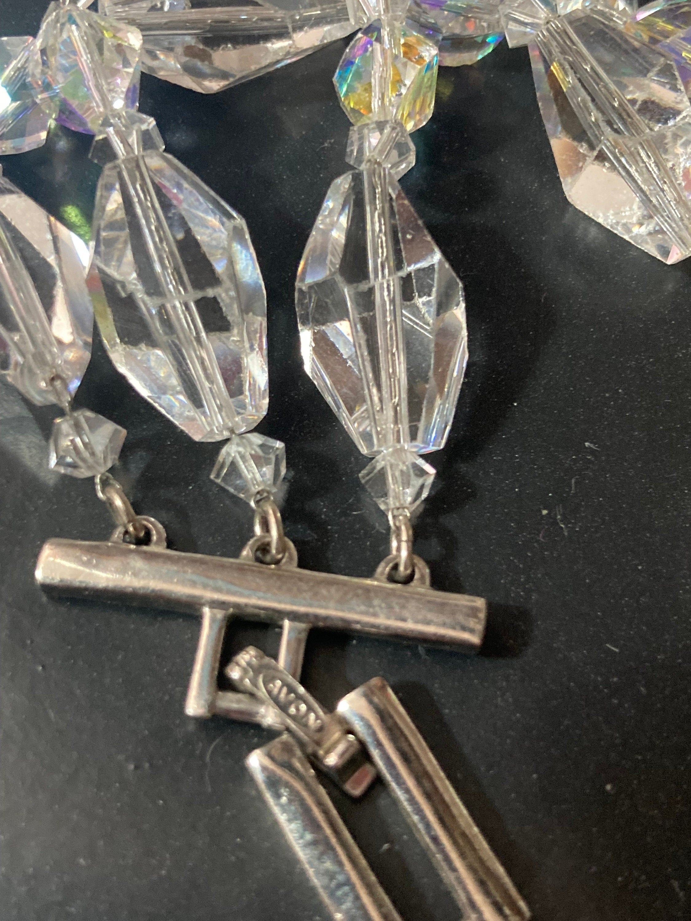 Signed Avon Vintage Art Deco Style Glass Beaded Bracelet