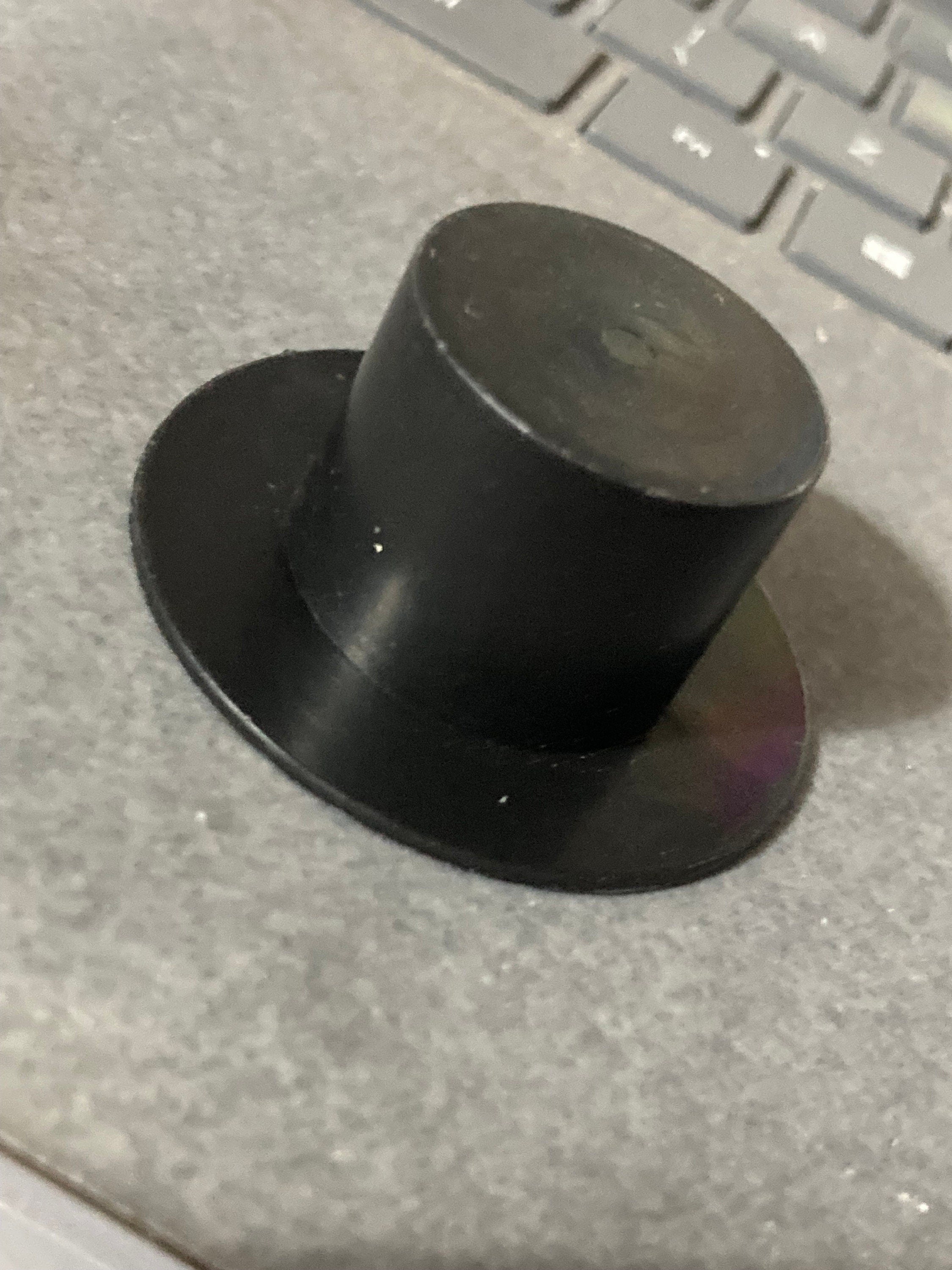 Large Miniature black top hat cake topper decoration