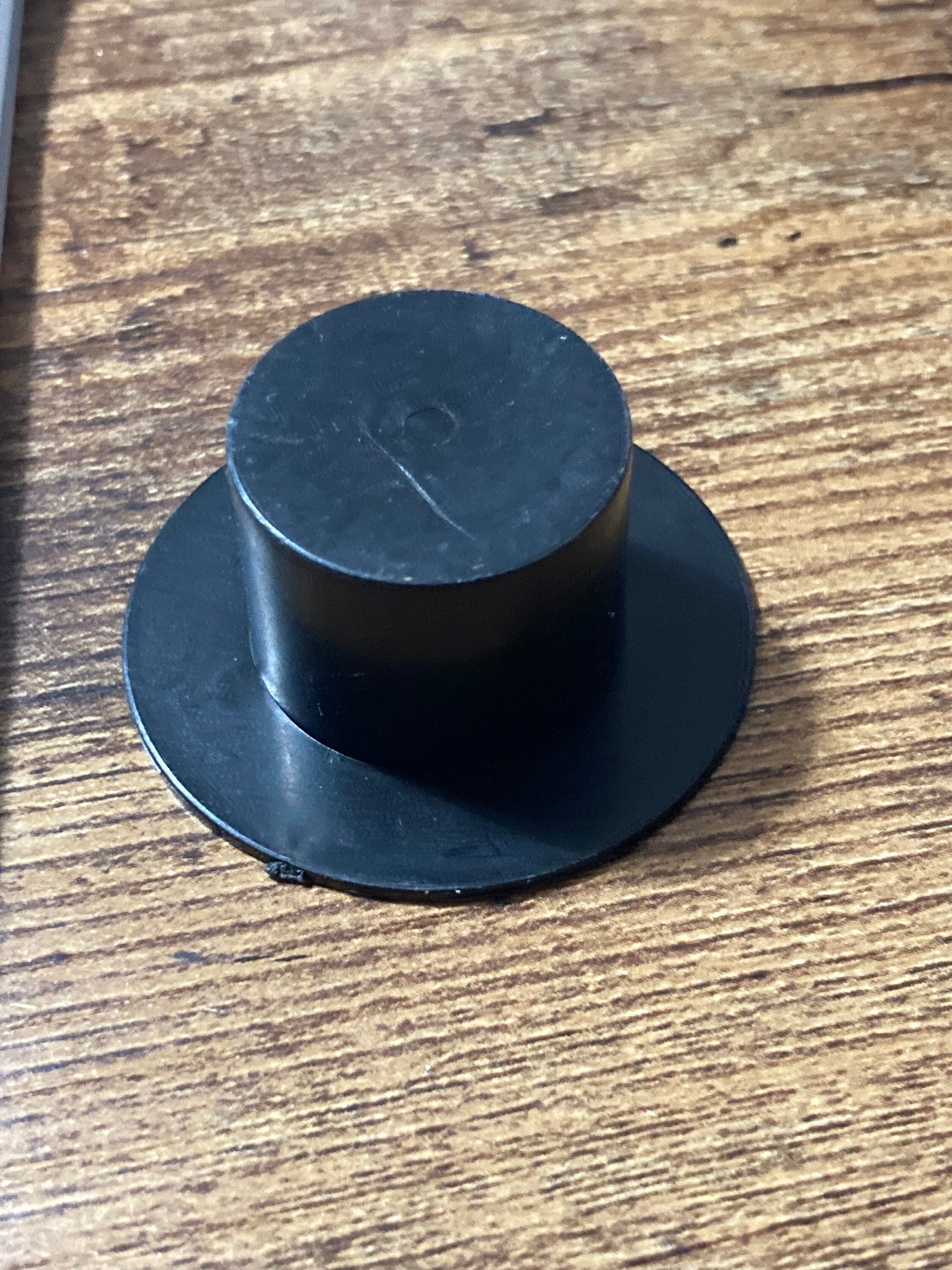 Large Miniature black top hat cake topper decoration