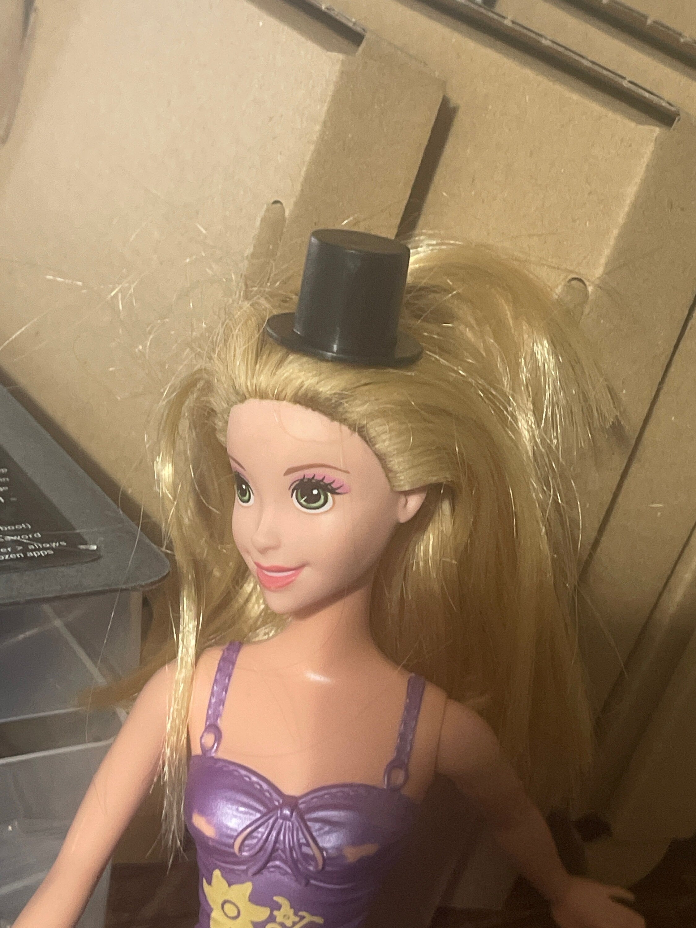 Miniature black top hat cake topper, sugar craft Wedding groom