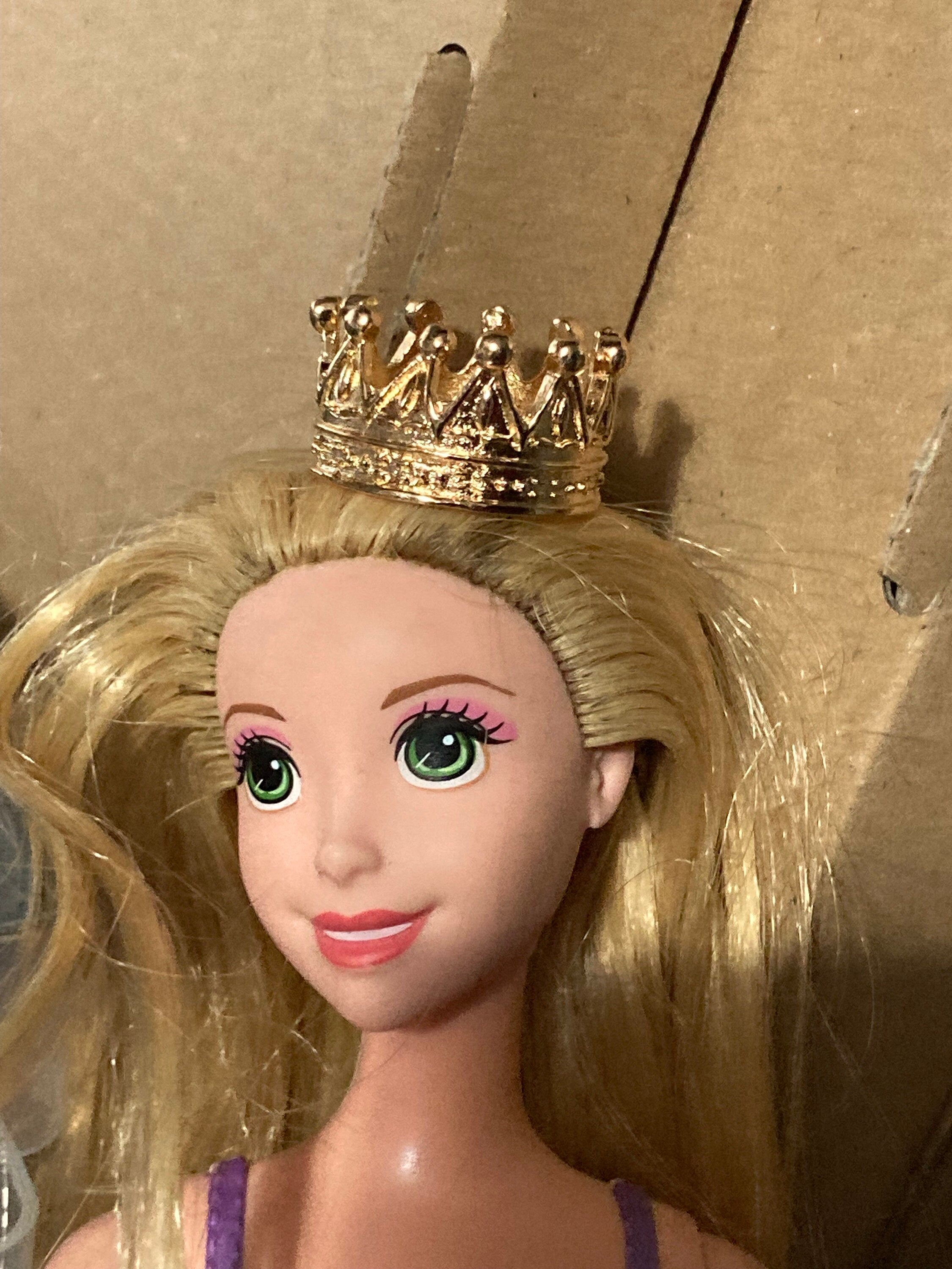 Gold royal crown cake topper decoration craft miniature 22mm x 12mm