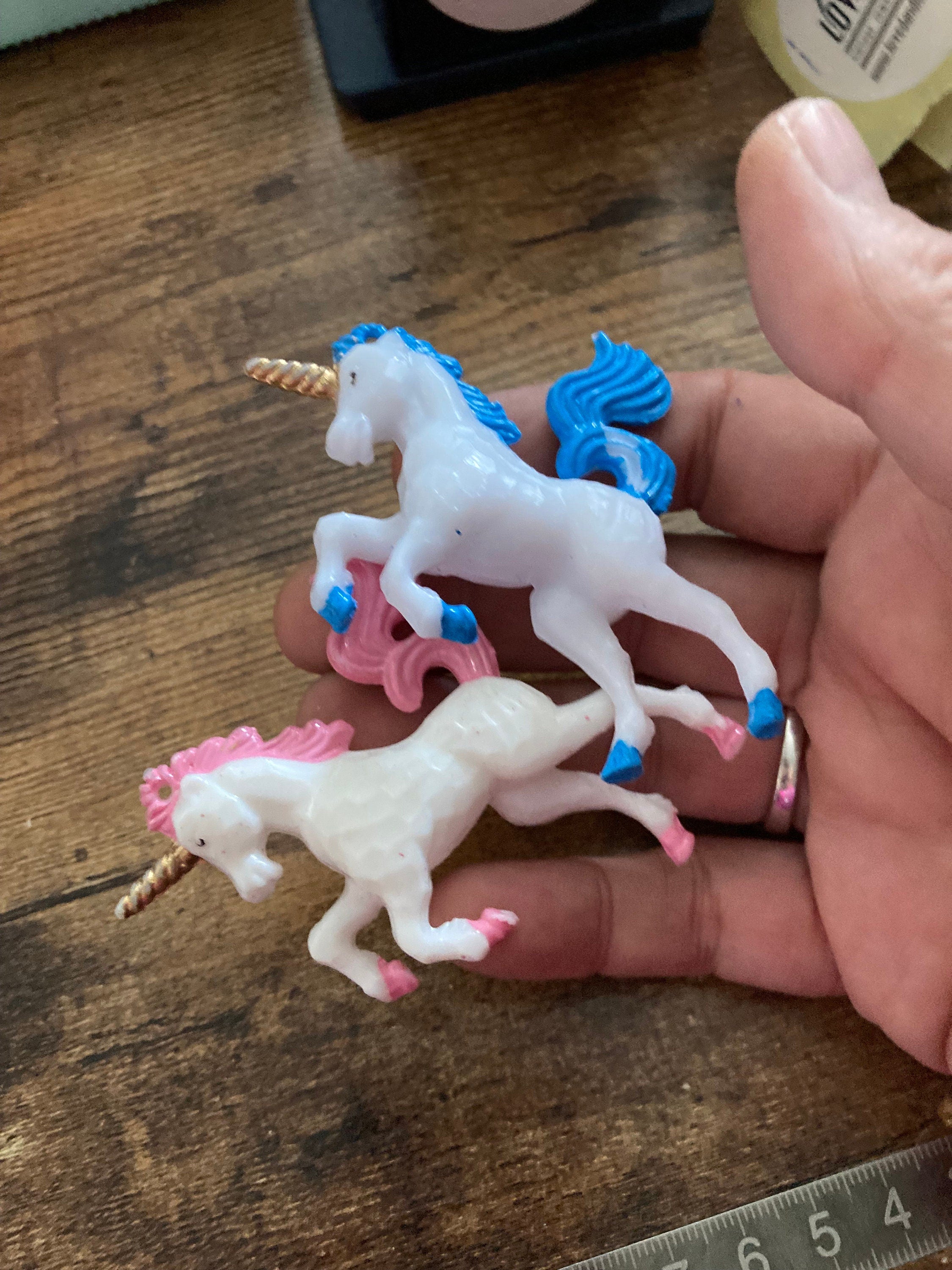 One standing PINK unicorn plastic cake toppers birthday cake decoration