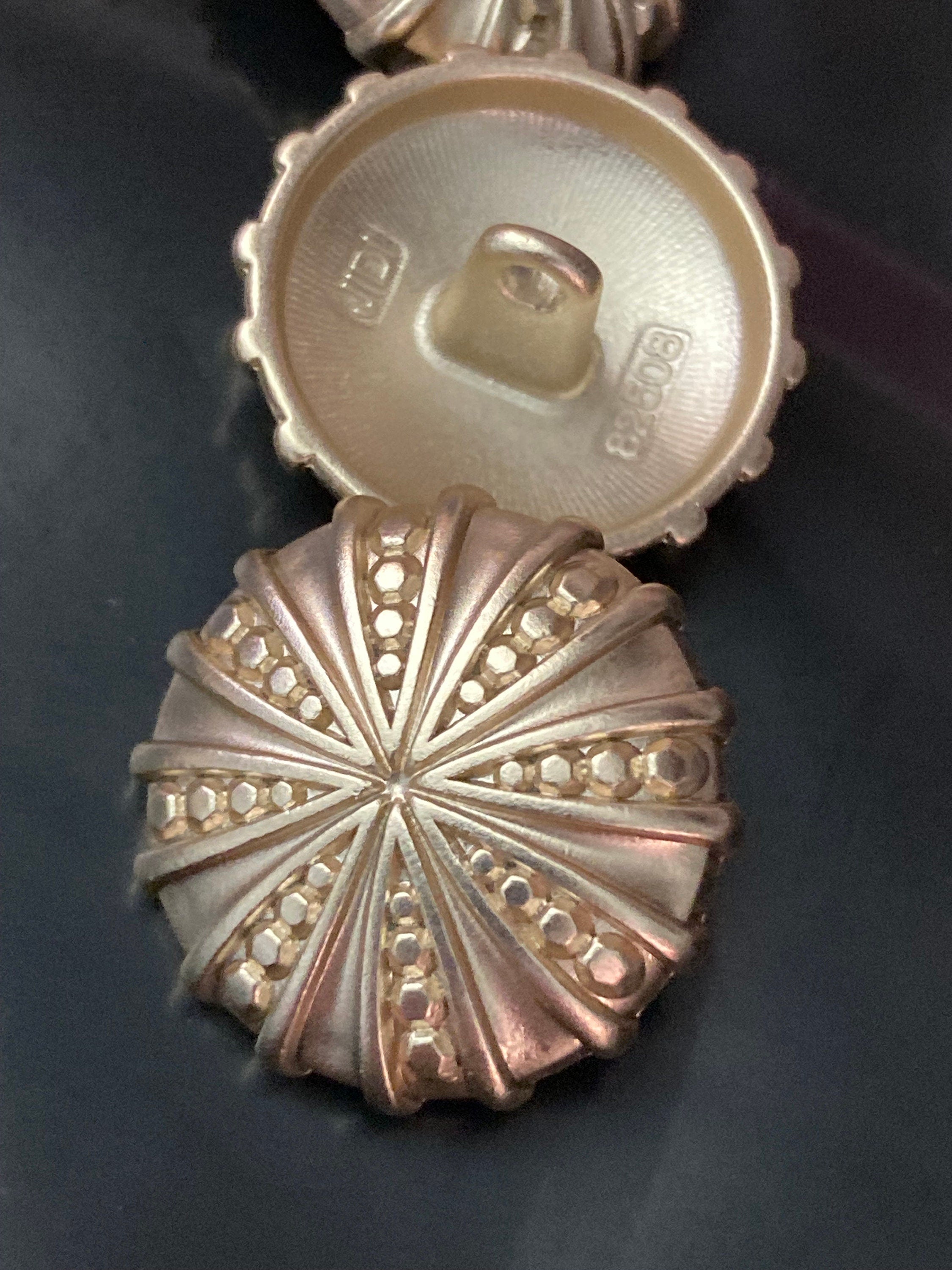 20mm gold tone Sea urchin buttons, nautical pack of 5