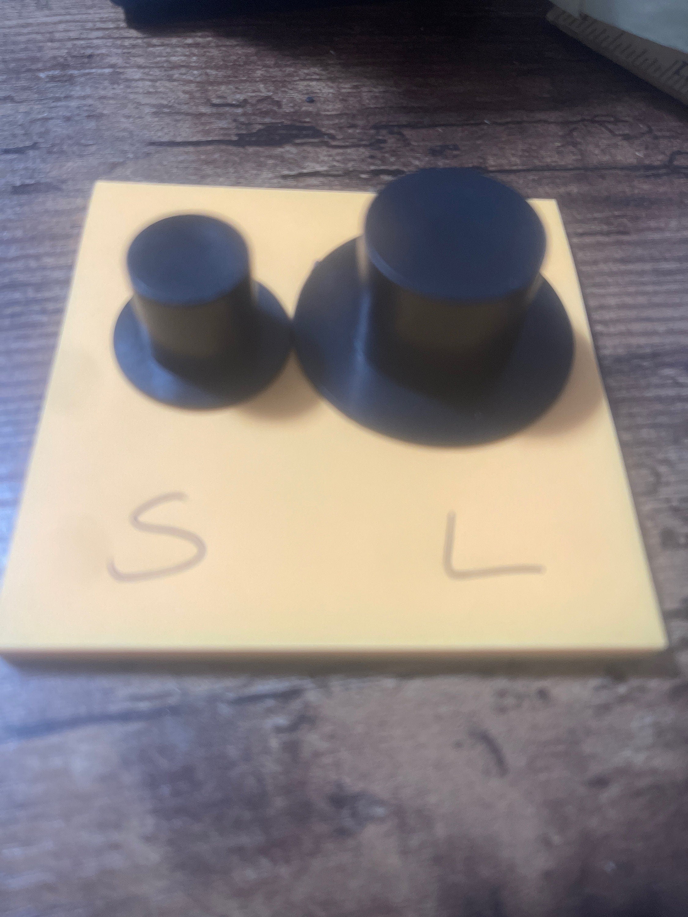 Large Miniature black top hat cake topper decoration