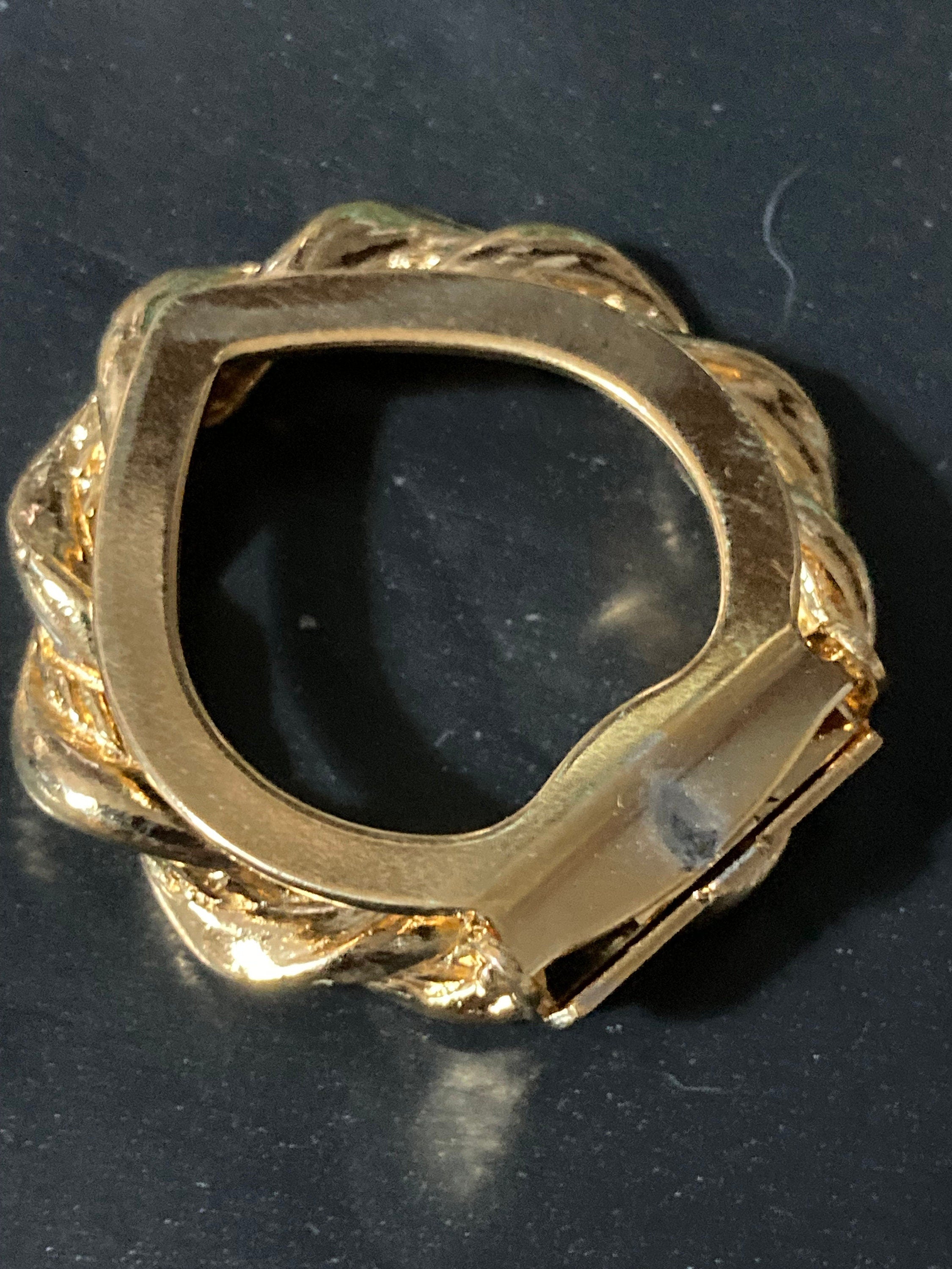 Vintage Gold rope Scarf Clip: Nautical style