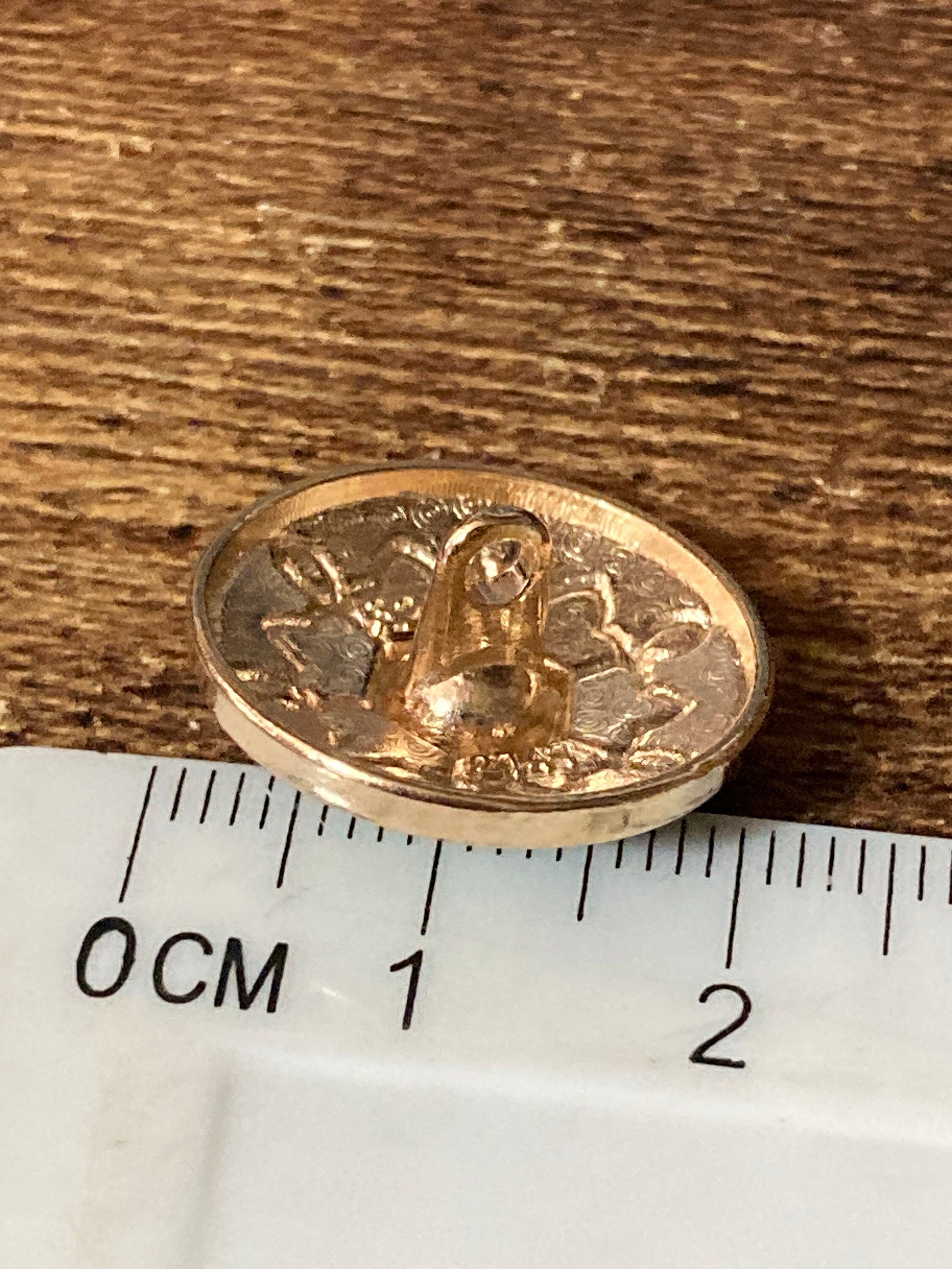 Set of 5 x 20mm green black and gold sapphire diamanté round metal buttons