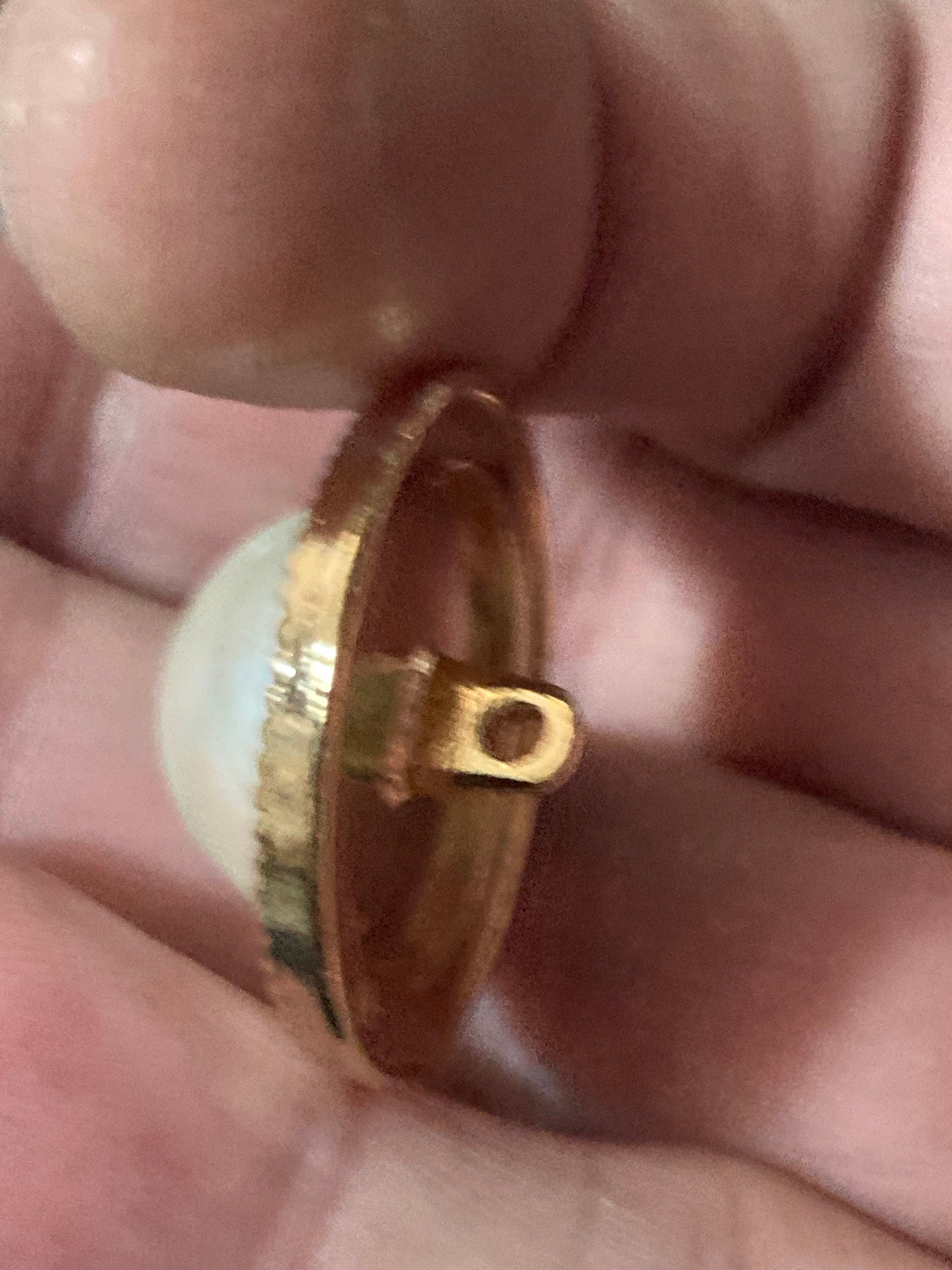 25mm white enamel faux Pearl Buttons , 5 pieces