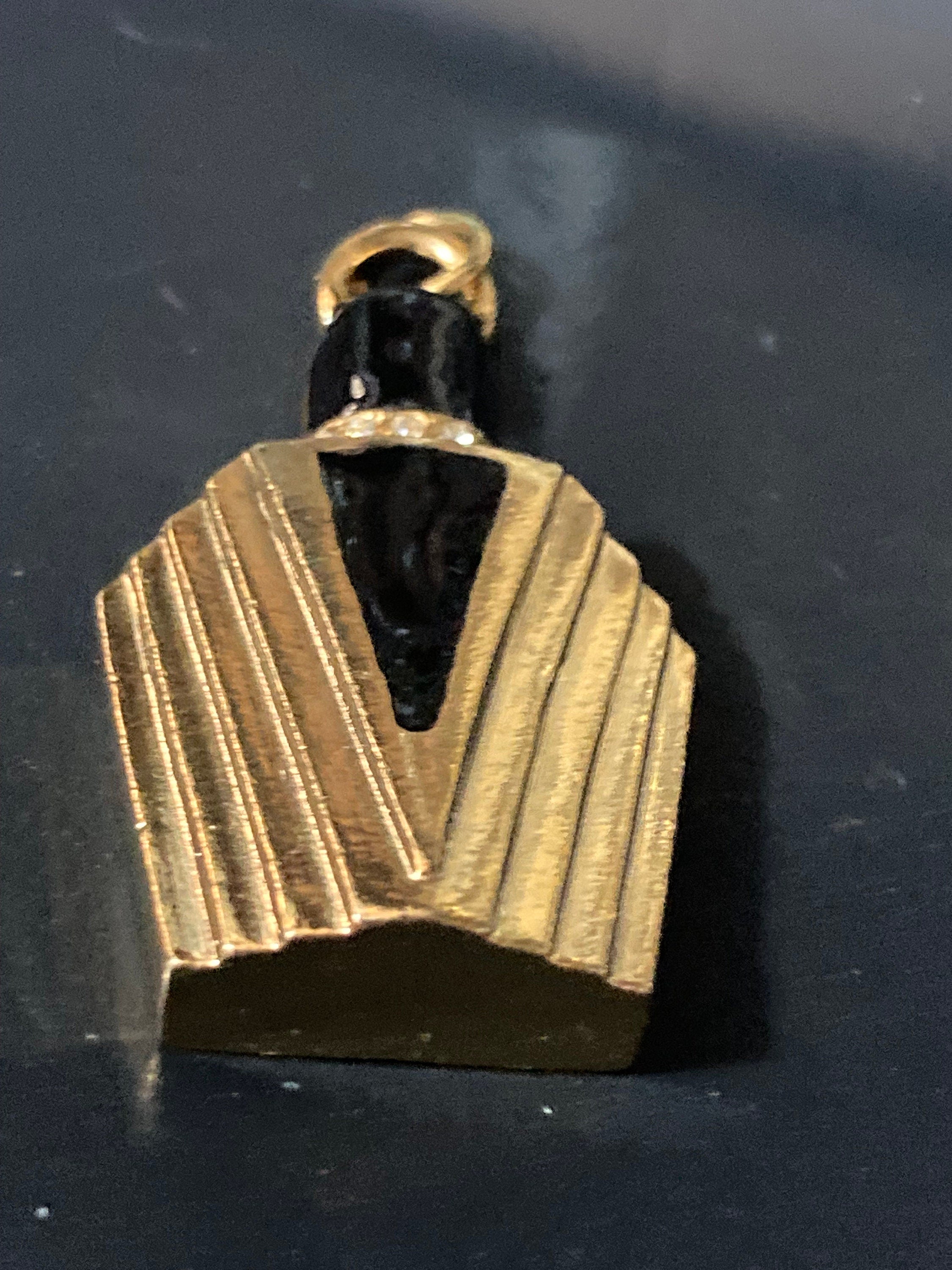 Vintage perfume bottle charm, black gold crystal scent 6cm pendant keyring pendant