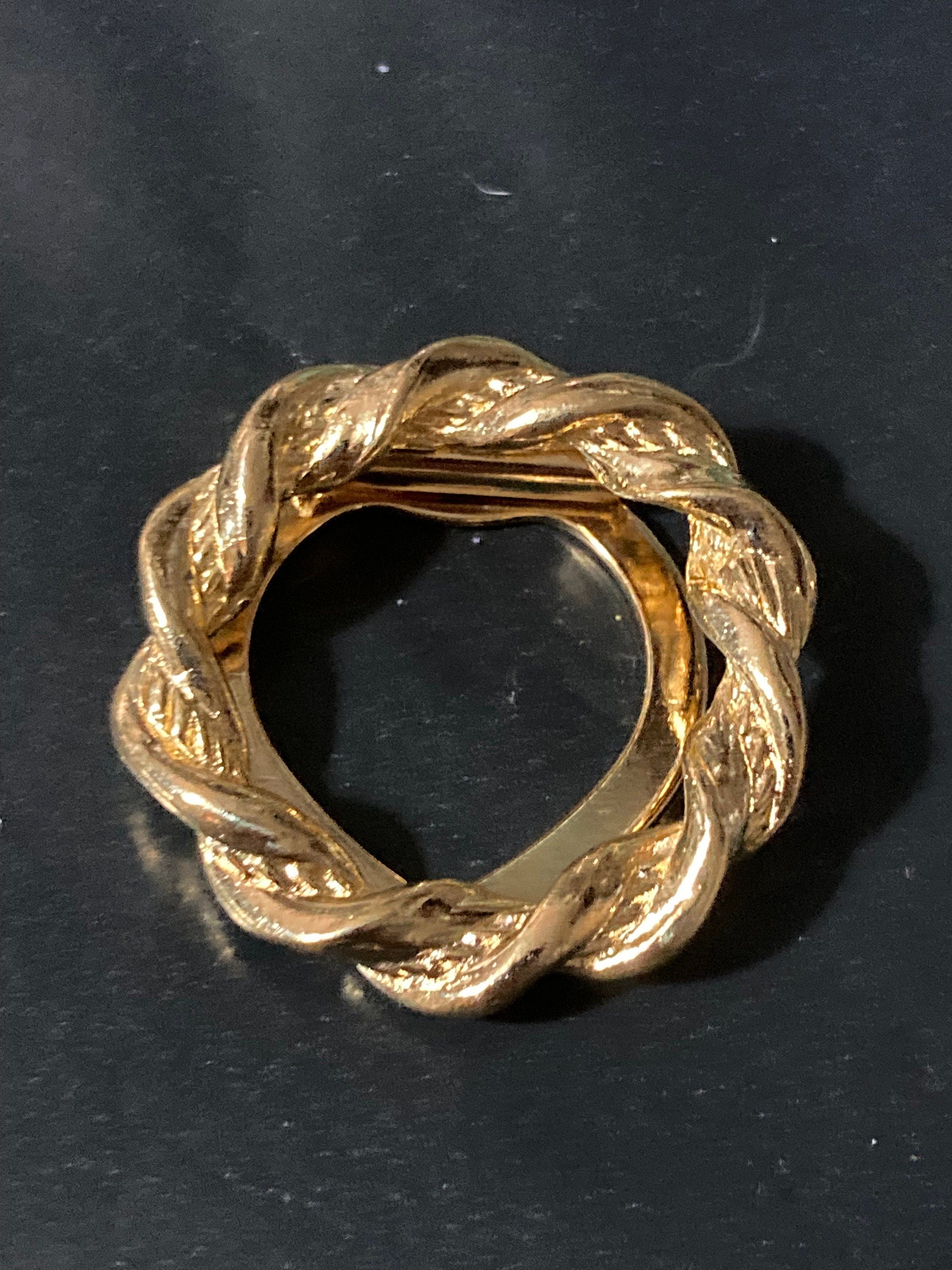 Vintage Gold rope Scarf Clip: Nautical style