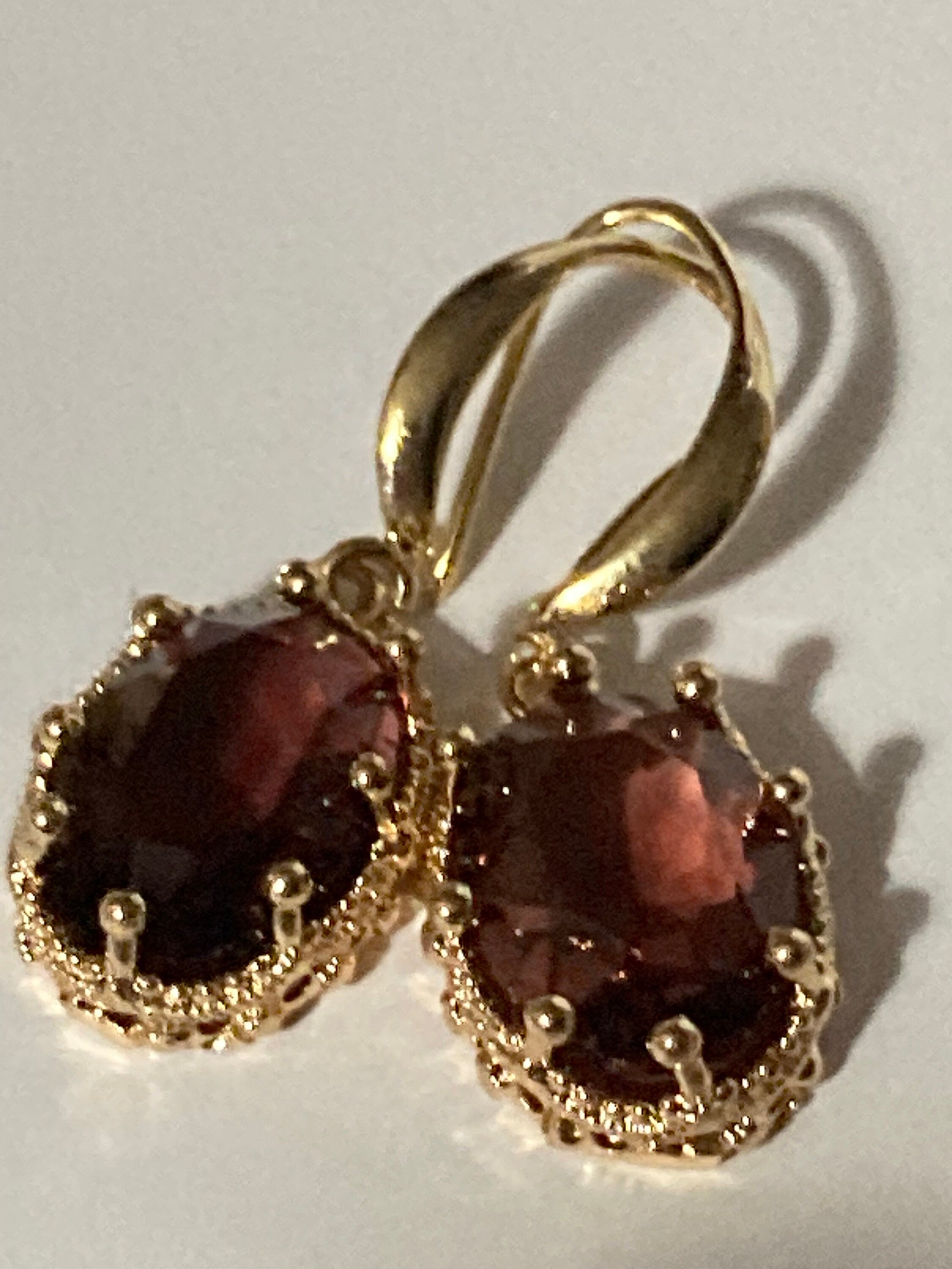 18k Gold Plated Amethyst Crystal Drop Earrings