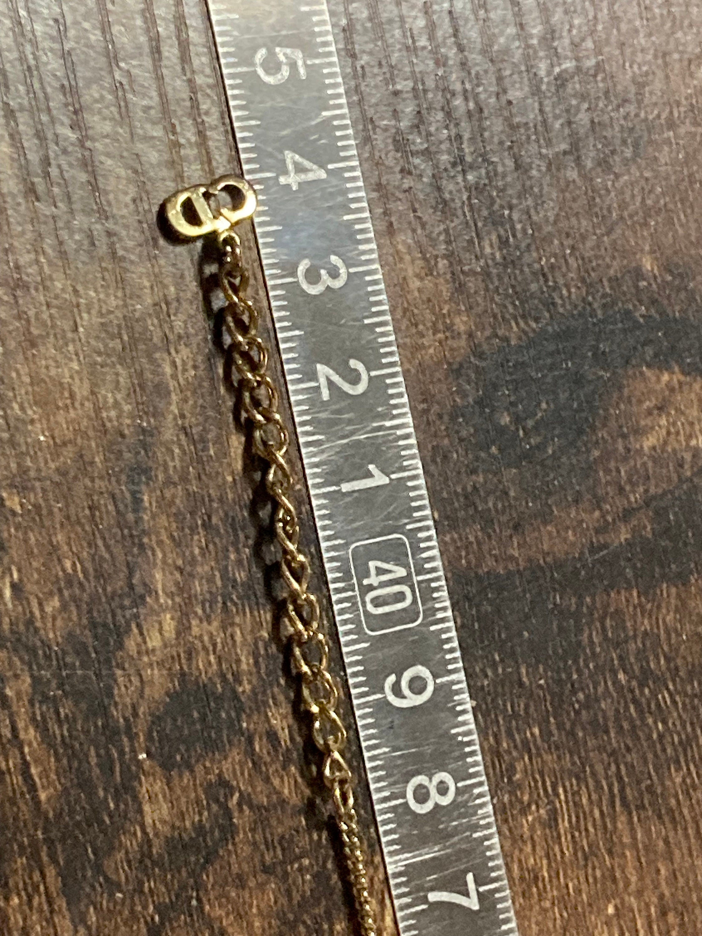 Vintage Christian Dior love heart pendant chain necklace, signed