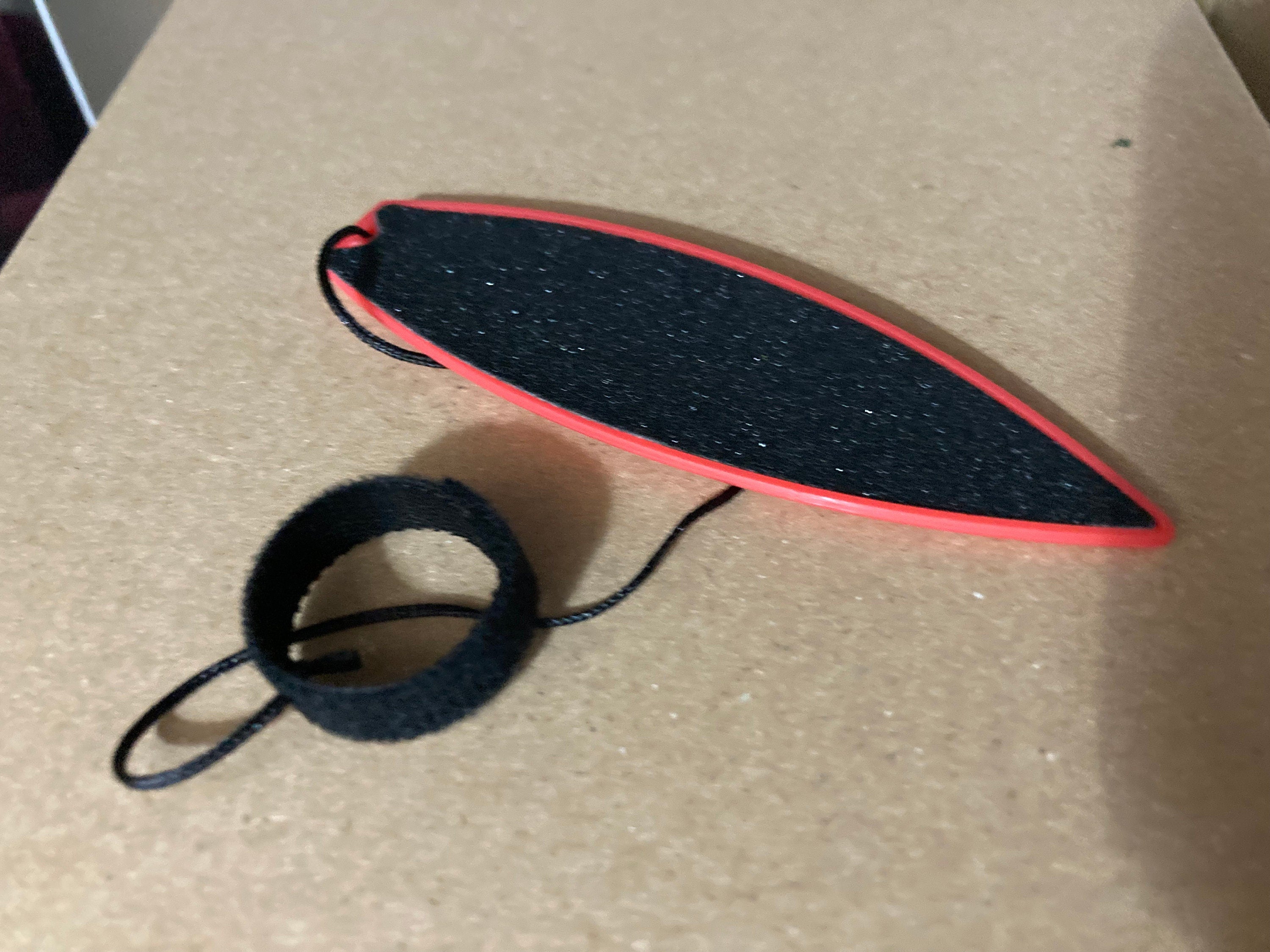 Miniature novelty finger paddle board windsurfer water sports cake topper plastic