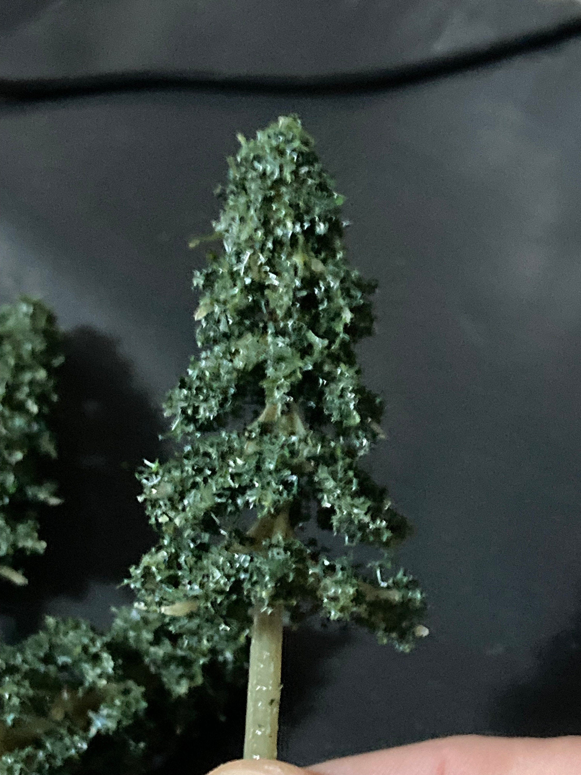 Miniature Fir Trees (5 Pieces): 7cm Dark Green Cake Toppers