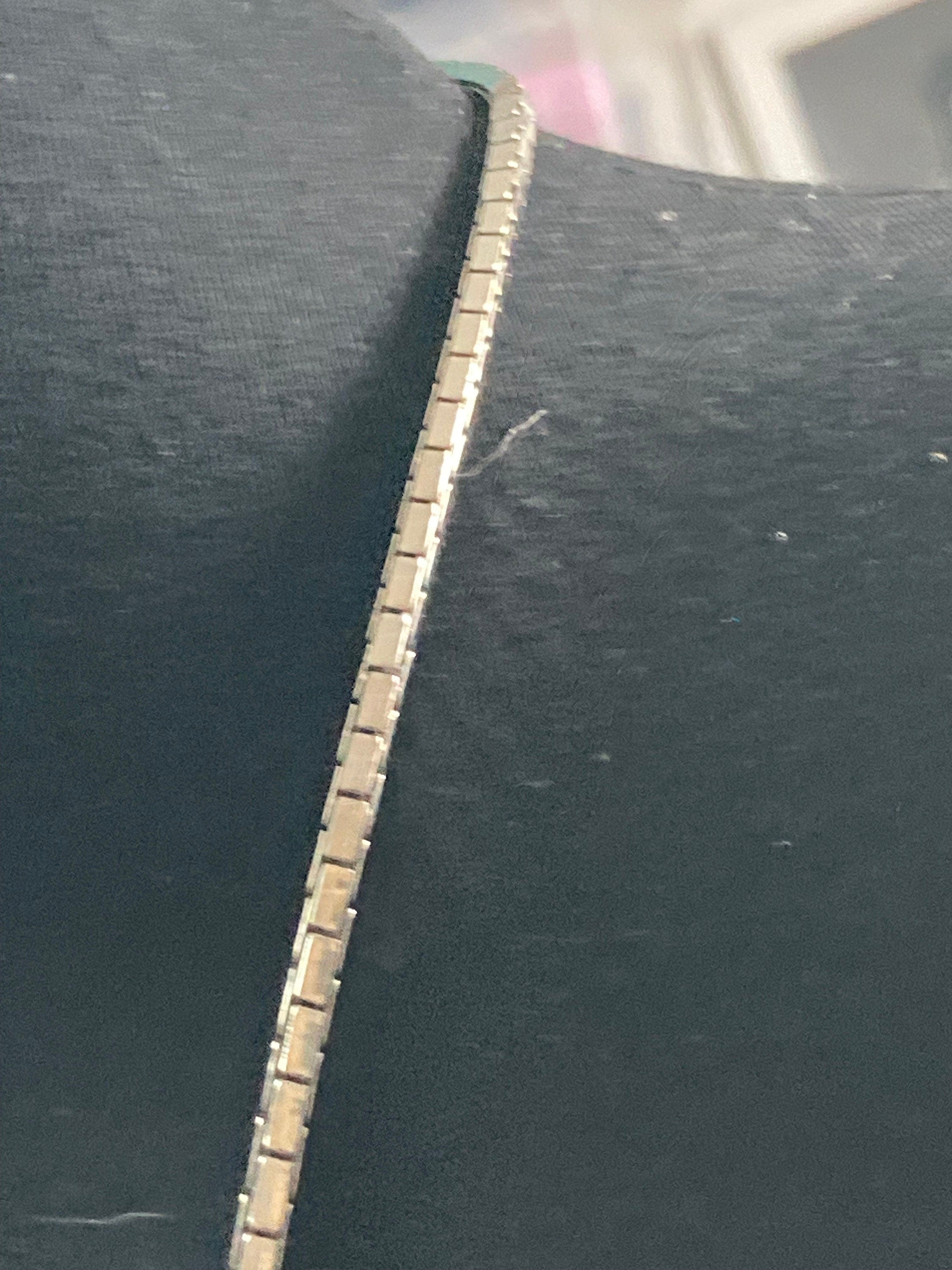 21” 69cm long chain necklace, vintage 80s silver plated