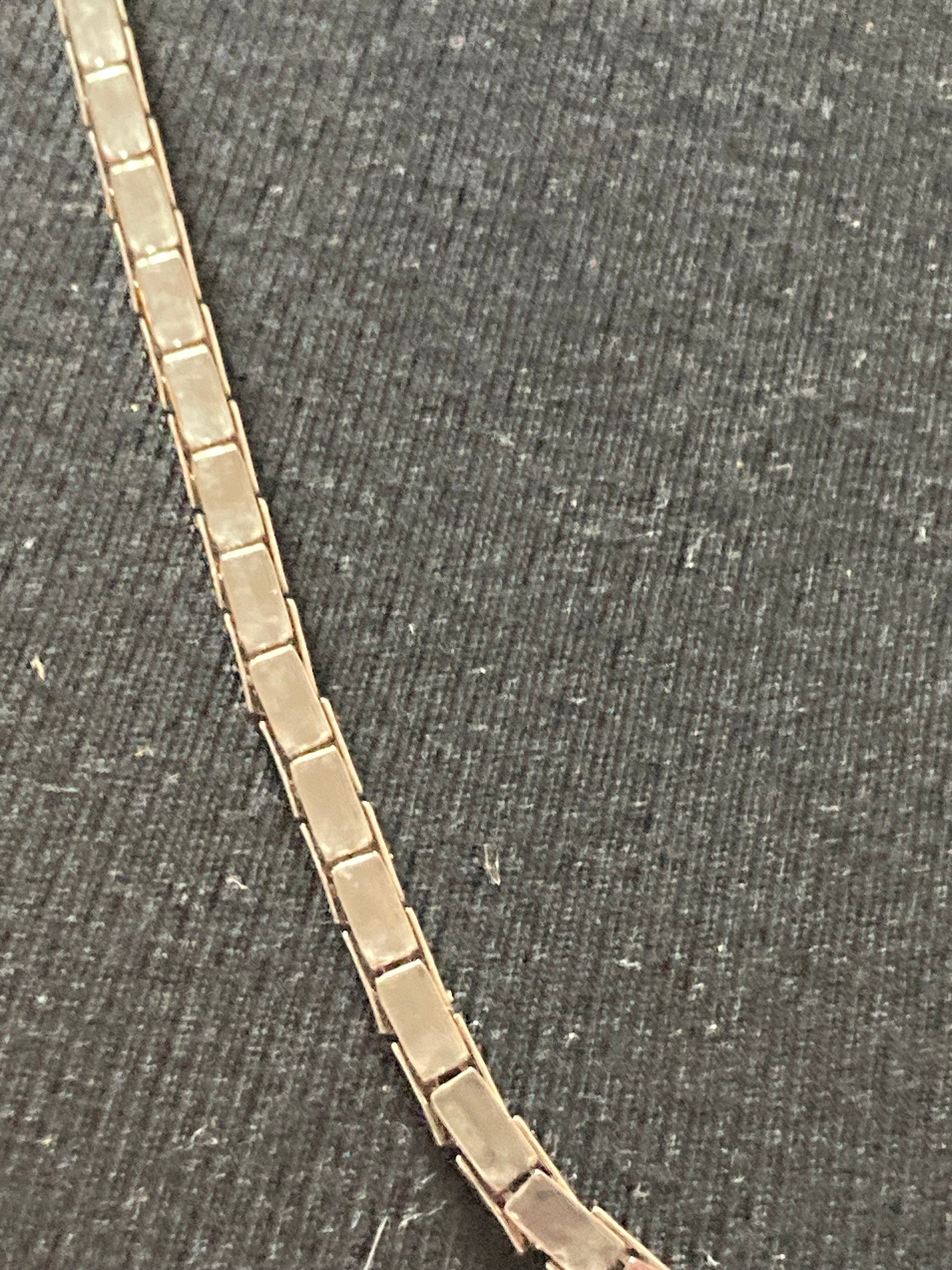 21” 69cm long chain necklace, vintage 80s silver plated