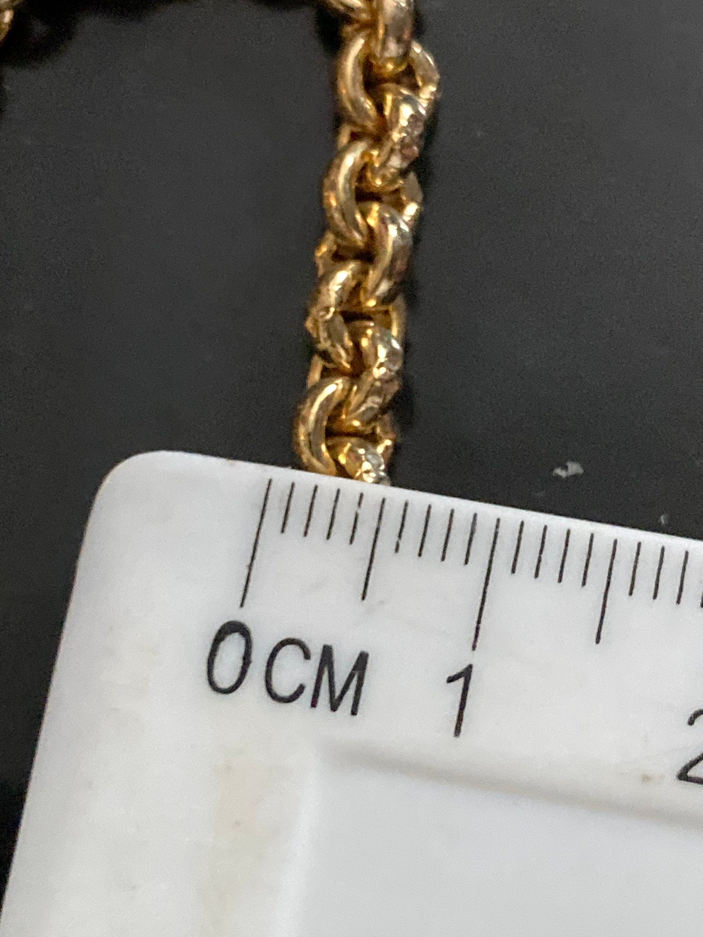 27” 90cm long 1980s thick gold plated fancy link station necklace for layering