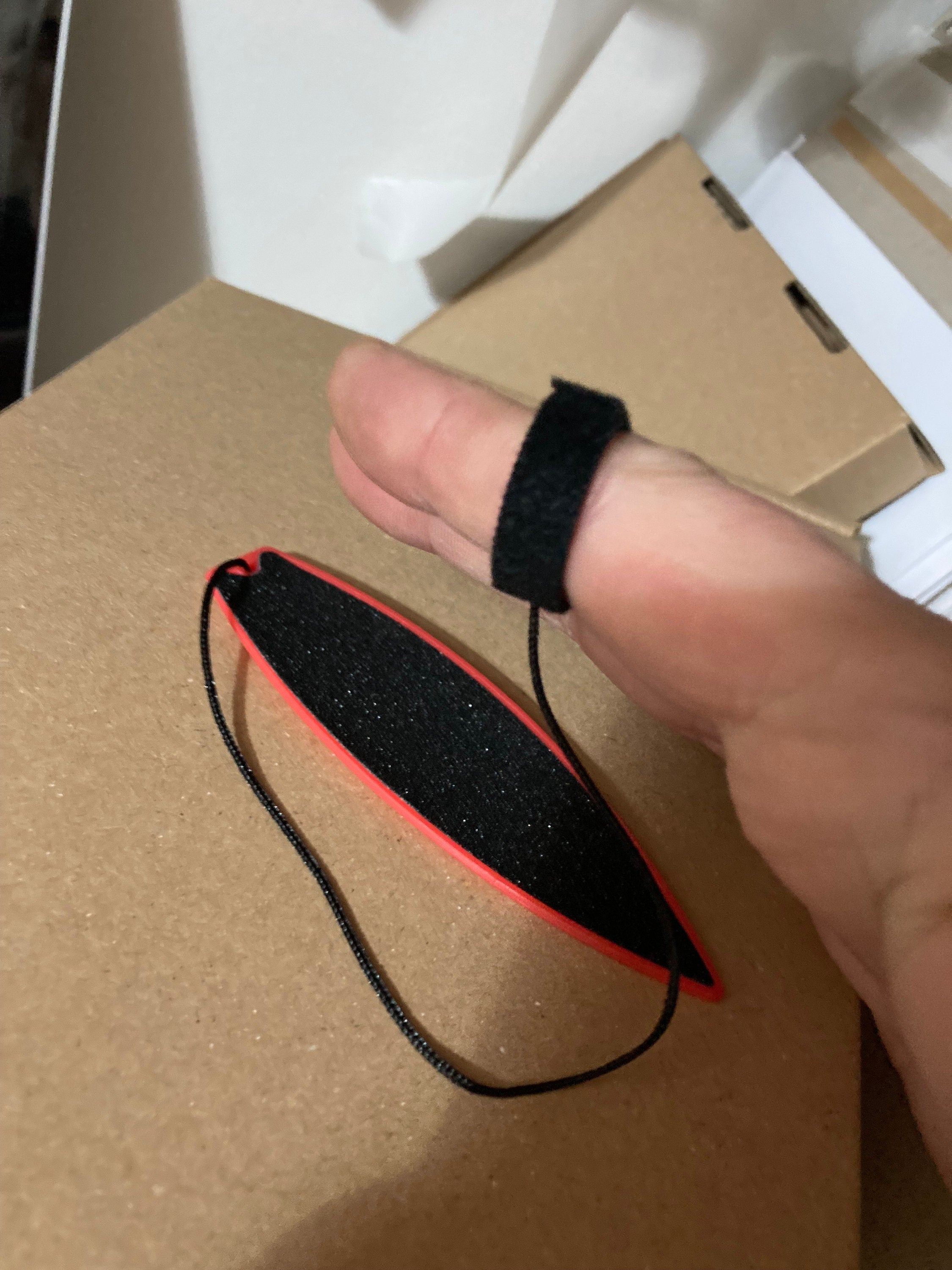 Miniature novelty finger paddle board windsurfer water sports cake topper plastic