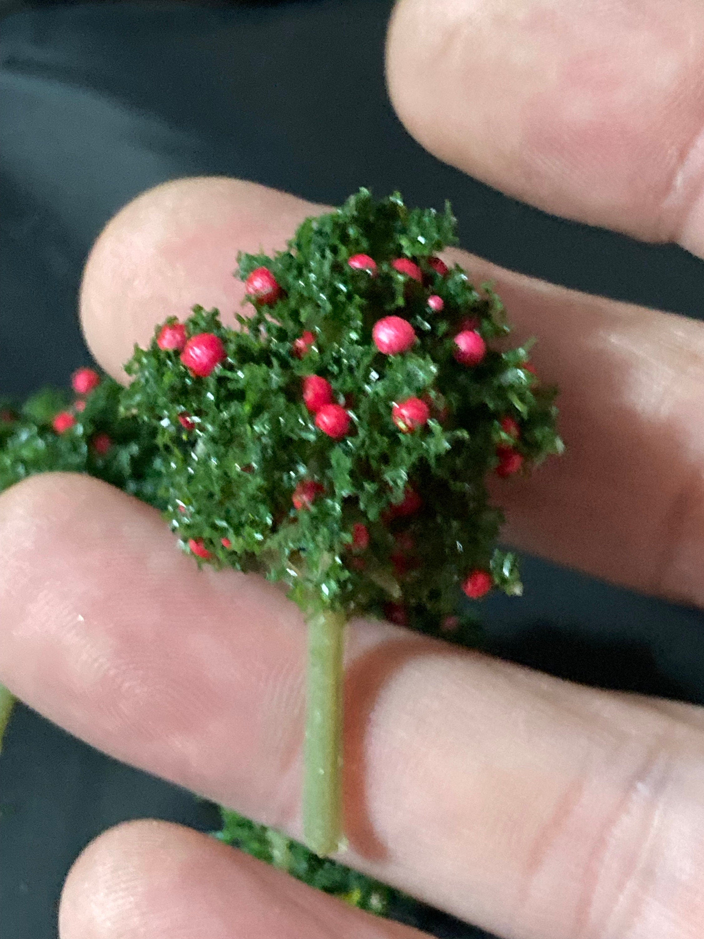 Miniature Apple Tree Cake Toppers: Micro Landscape Scenery (3 Pieces)